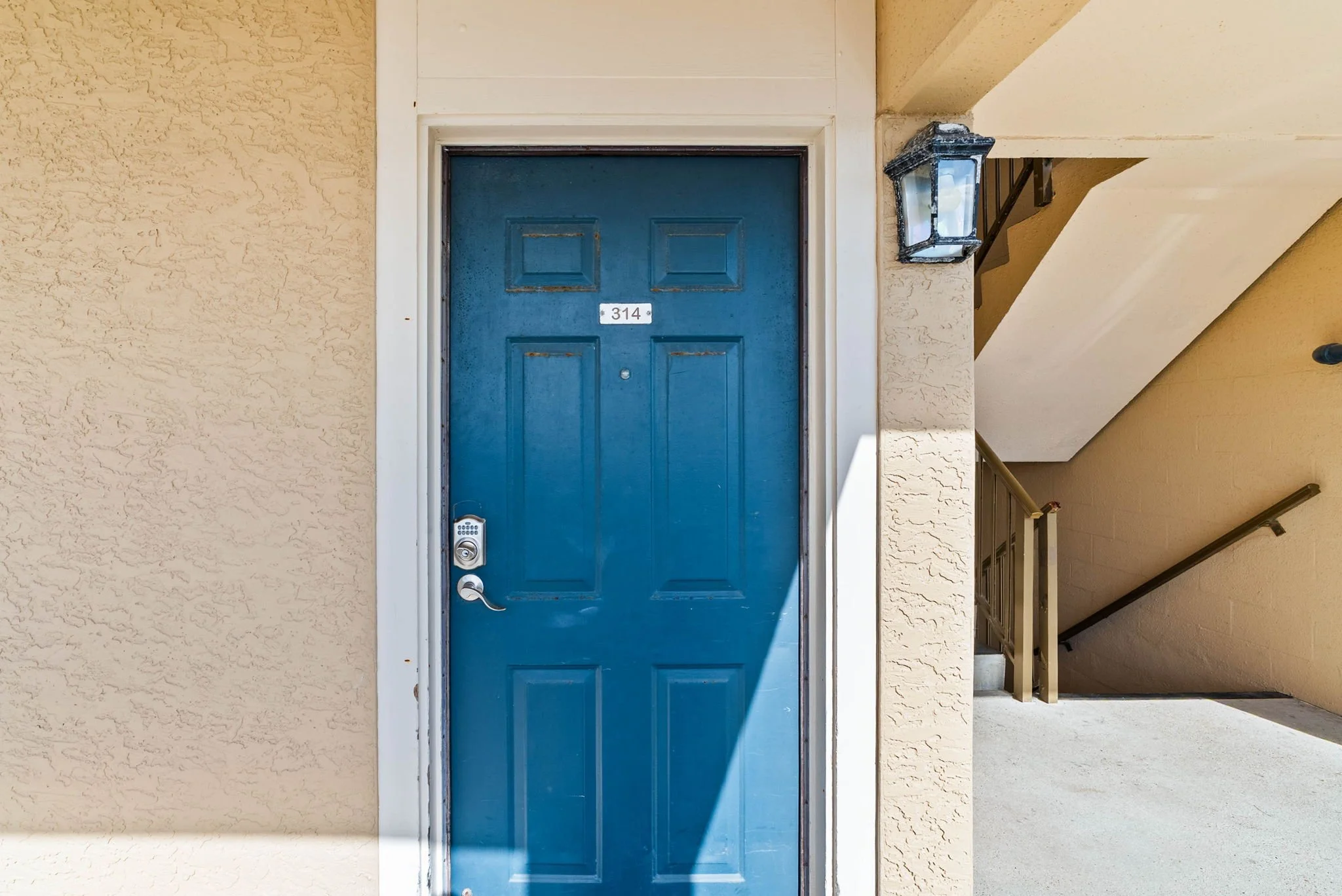 Entry to Peaceful Pelican Unit 314 at Laguna Reef, waterfront Rockport TX vacation rental