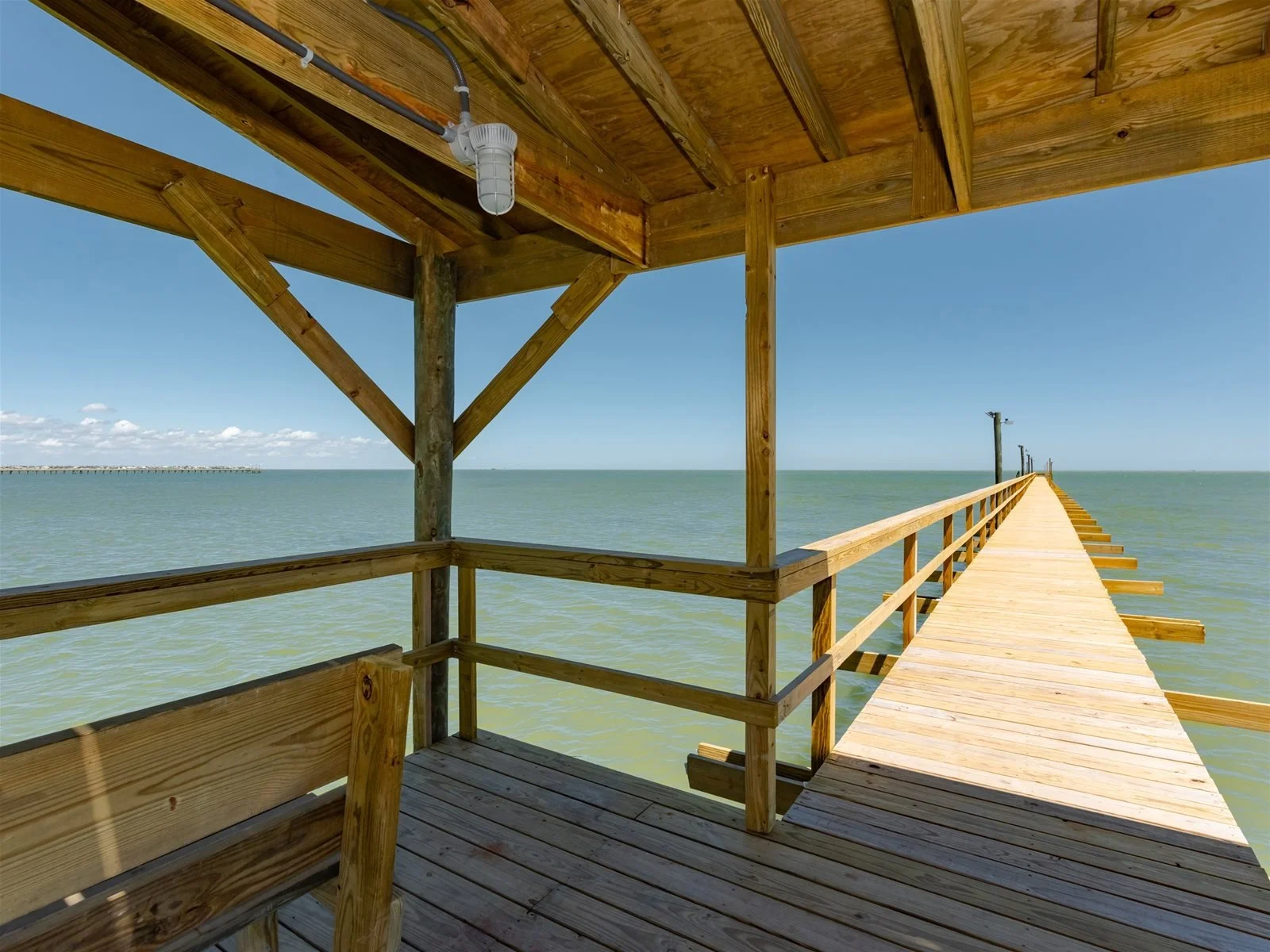 1,000-foot lighted fishing pier at Laguna Reef resort in Rockport, Texas