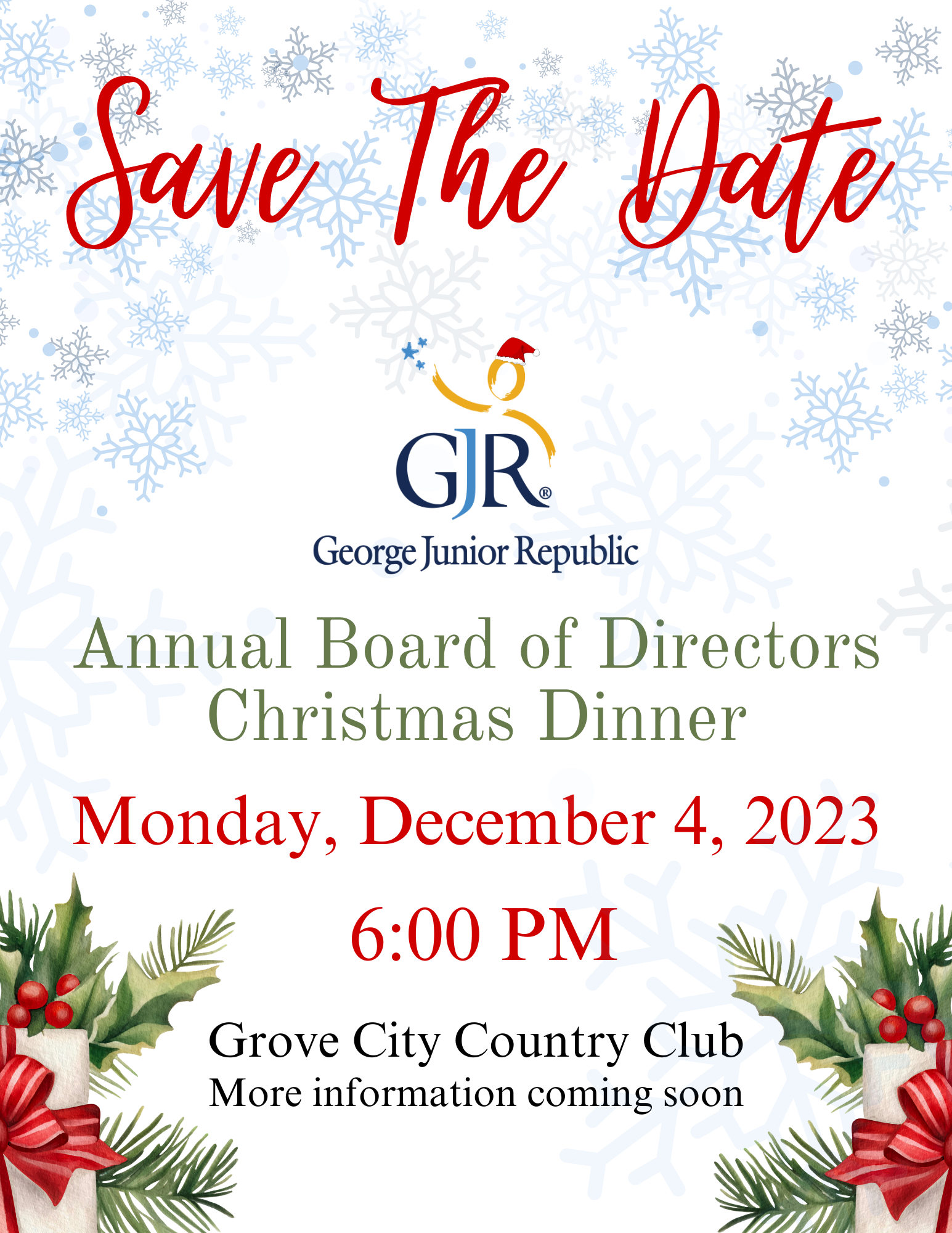 Annual Board Dinner Save the Date