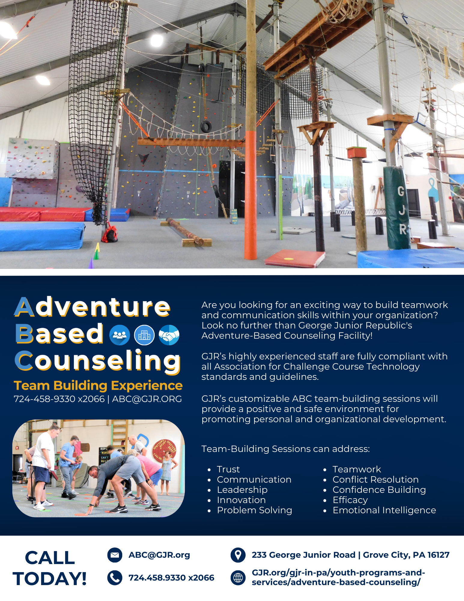 ABC Team Building Experience Flyer