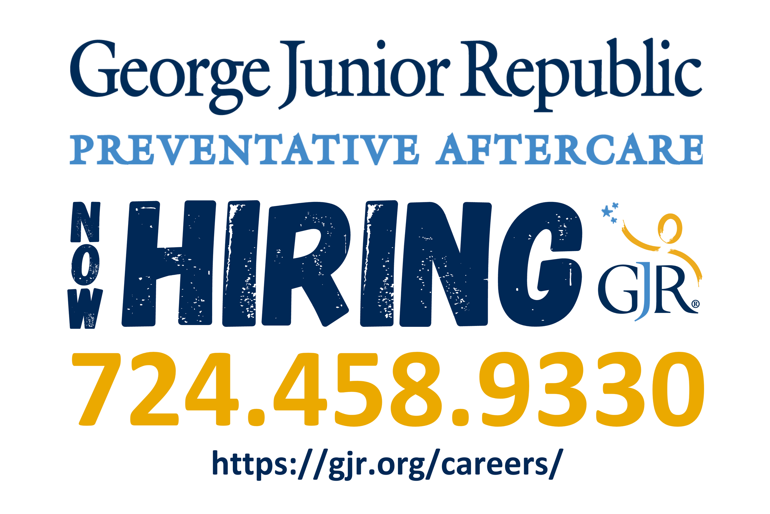 George Junior Republic Hiring Yard Sign