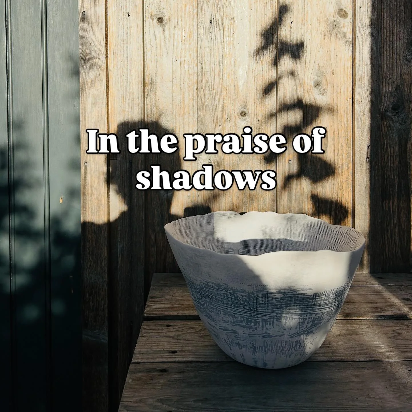 I will be bringing this large bowl with me to the Toasted ceramic fair in Long Eaton on the 6th of December&hellip;&hellip;Hope to see you there. #ceramics #shadows #light #handmade #coil #handbuilt #earthenware #texture