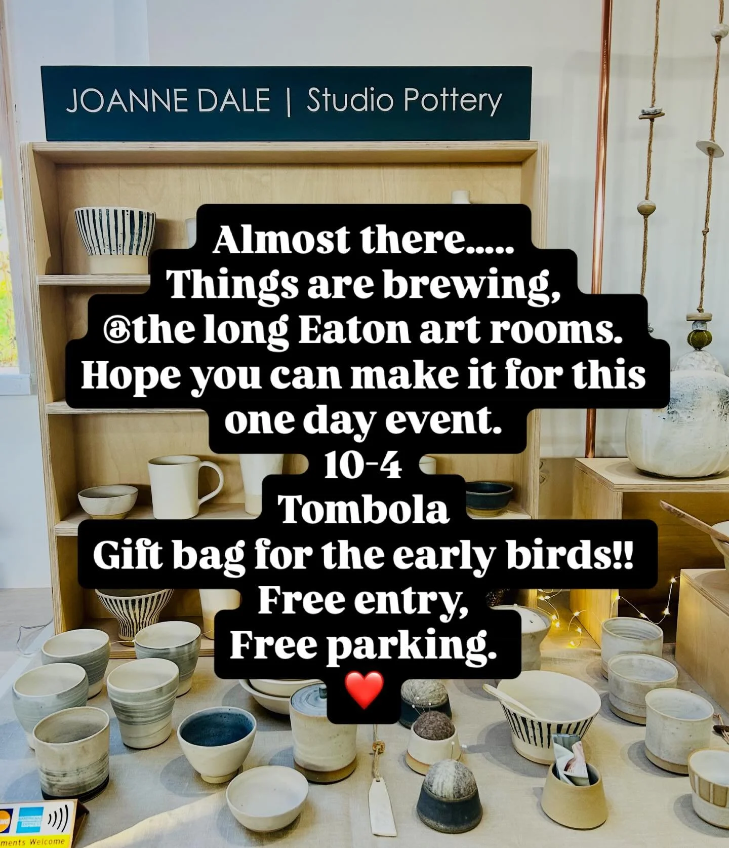 So pleased to have been given this opportunity to show my work, thank you David and team. see you there!! #ceramics #handmade #pottery