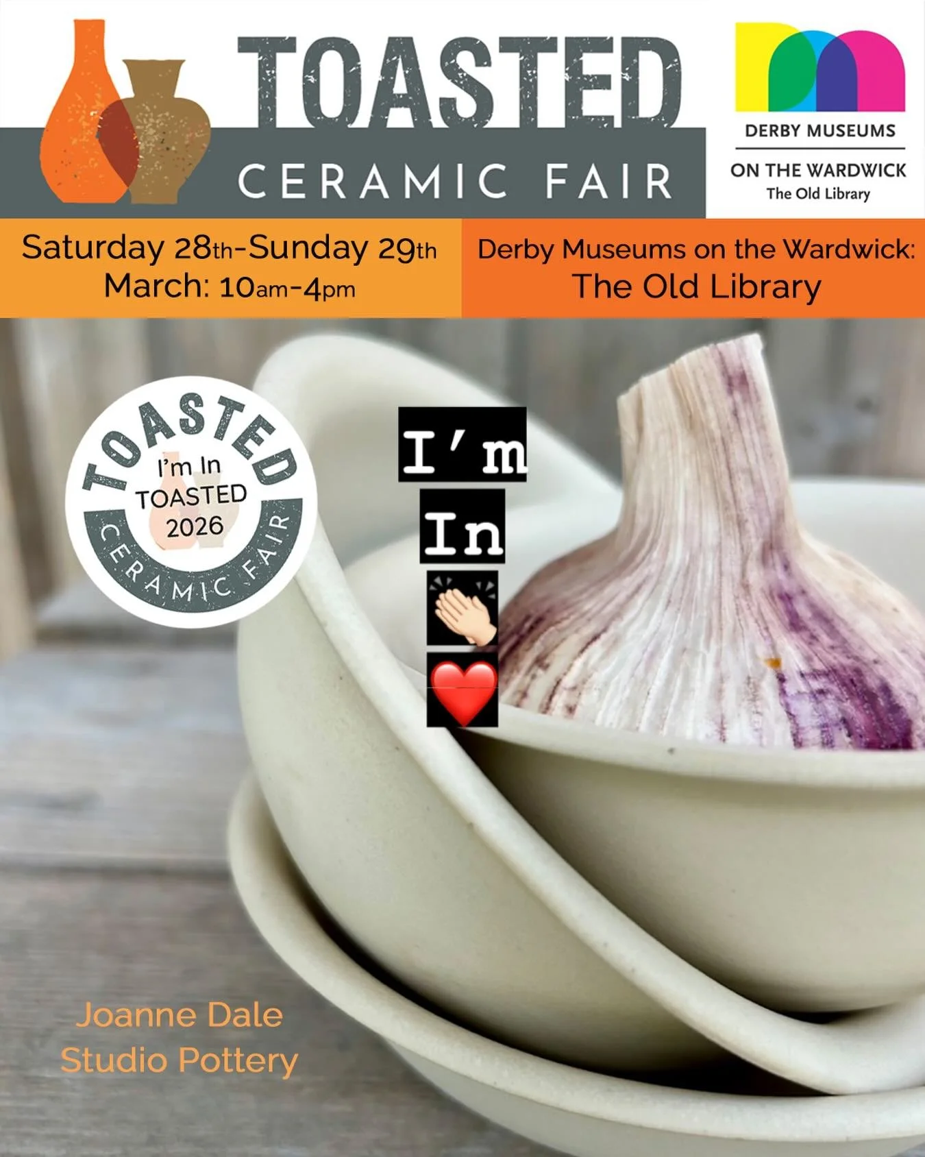A great start to the year&hellip;.@toastedceramicfair very pleased to be part of this event, lots to see and do! One for your diary. #ceramics #potteryofinstagram #potteryforall #demonstrations #artisttalks