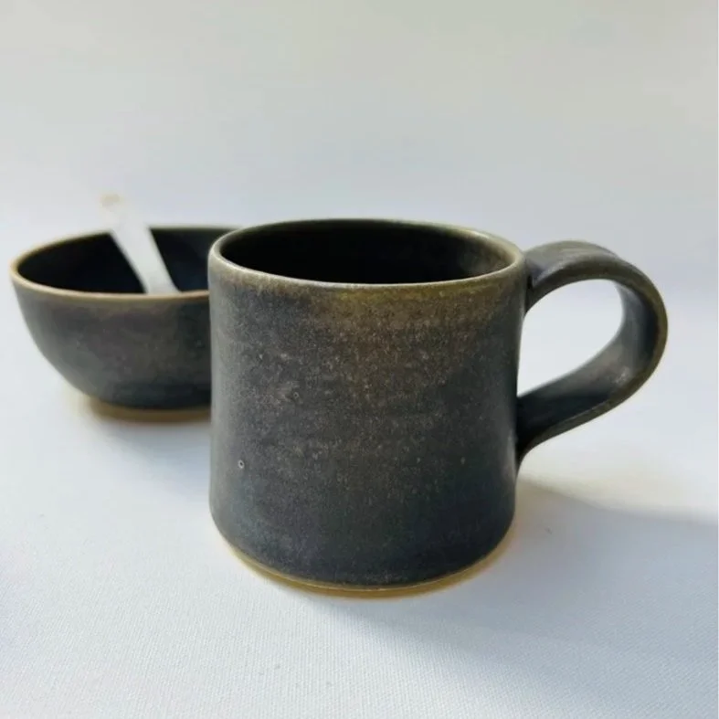 Moss Grey mug £24  Sugar bowl £15