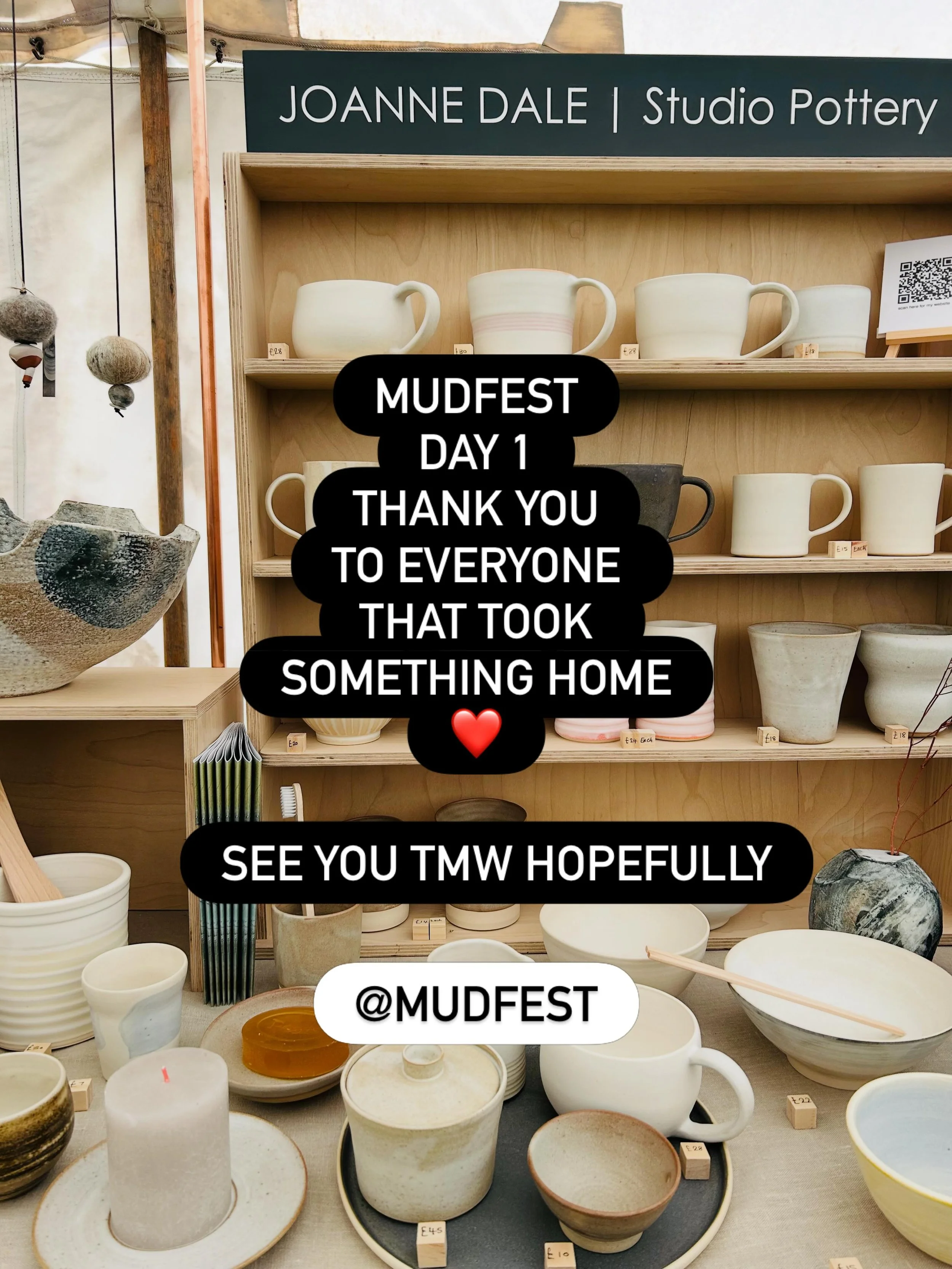 Thank you for all the interest in my work and for those that took something home #pottery #ceramics #handmade #smallbusiness #oneoffs  xxx