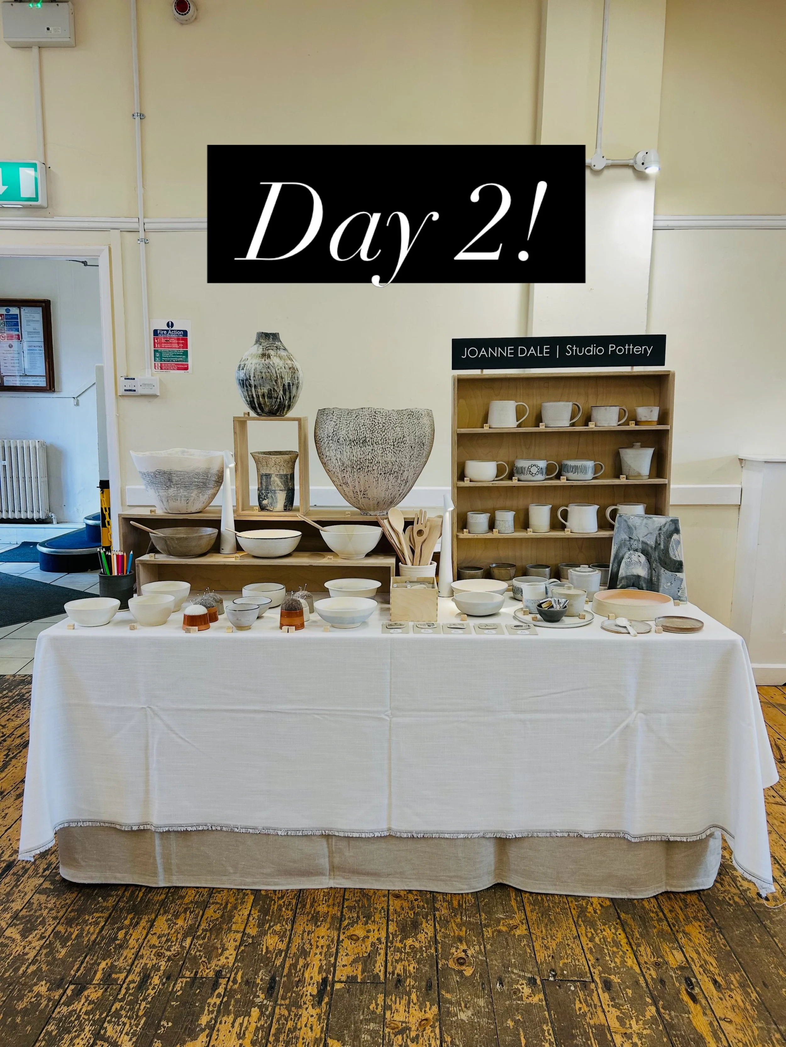 In full swing of day two, the calm before the doors opened!! Lots to see and eat in Wirksworth today, the sun is out! #ceramicfair #clay #handmade #wirksworthfestival #ceramics