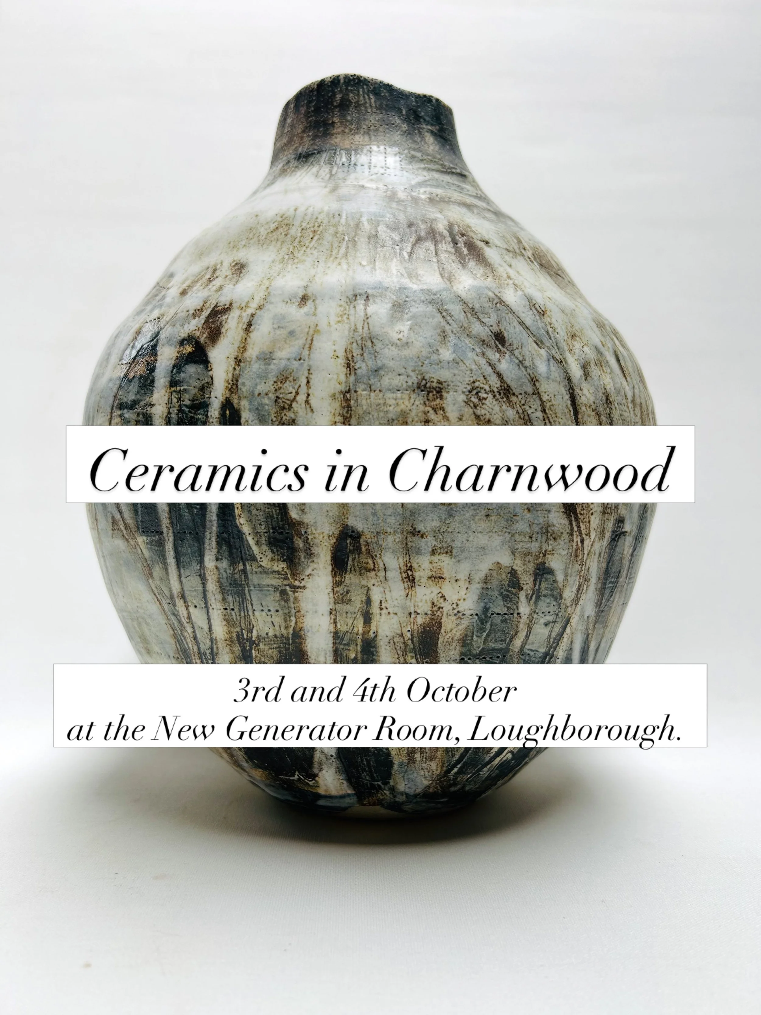 My next event will be at the newly opened Generator room in Loughborough. I will have a range of tableware and coil built one off pieces. I studied in Loughborough and taught for many years at Loughborough University on the Art foundation course. So 