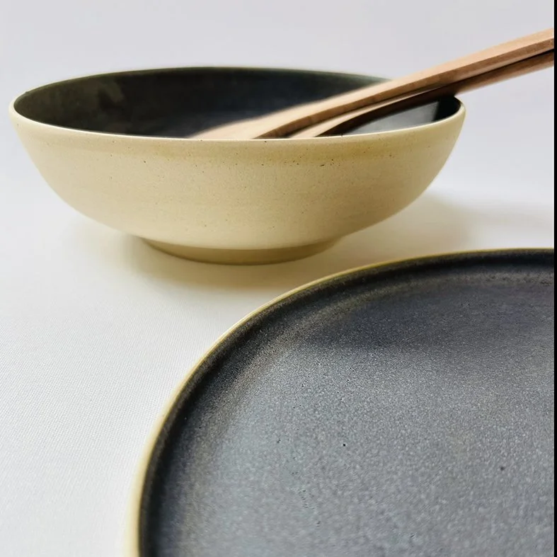 Moss grey stoneware