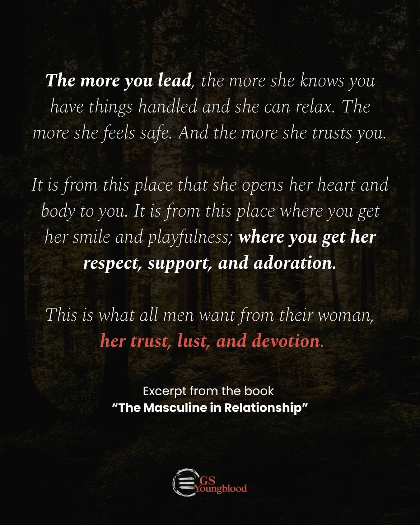 Every man longs for his woman’s trust, respect, and desire. The doorway isn’t control, it’s presence, leadership, and consistency.
Lead well, and watch how she comes alive in ways you’ve always wanted.