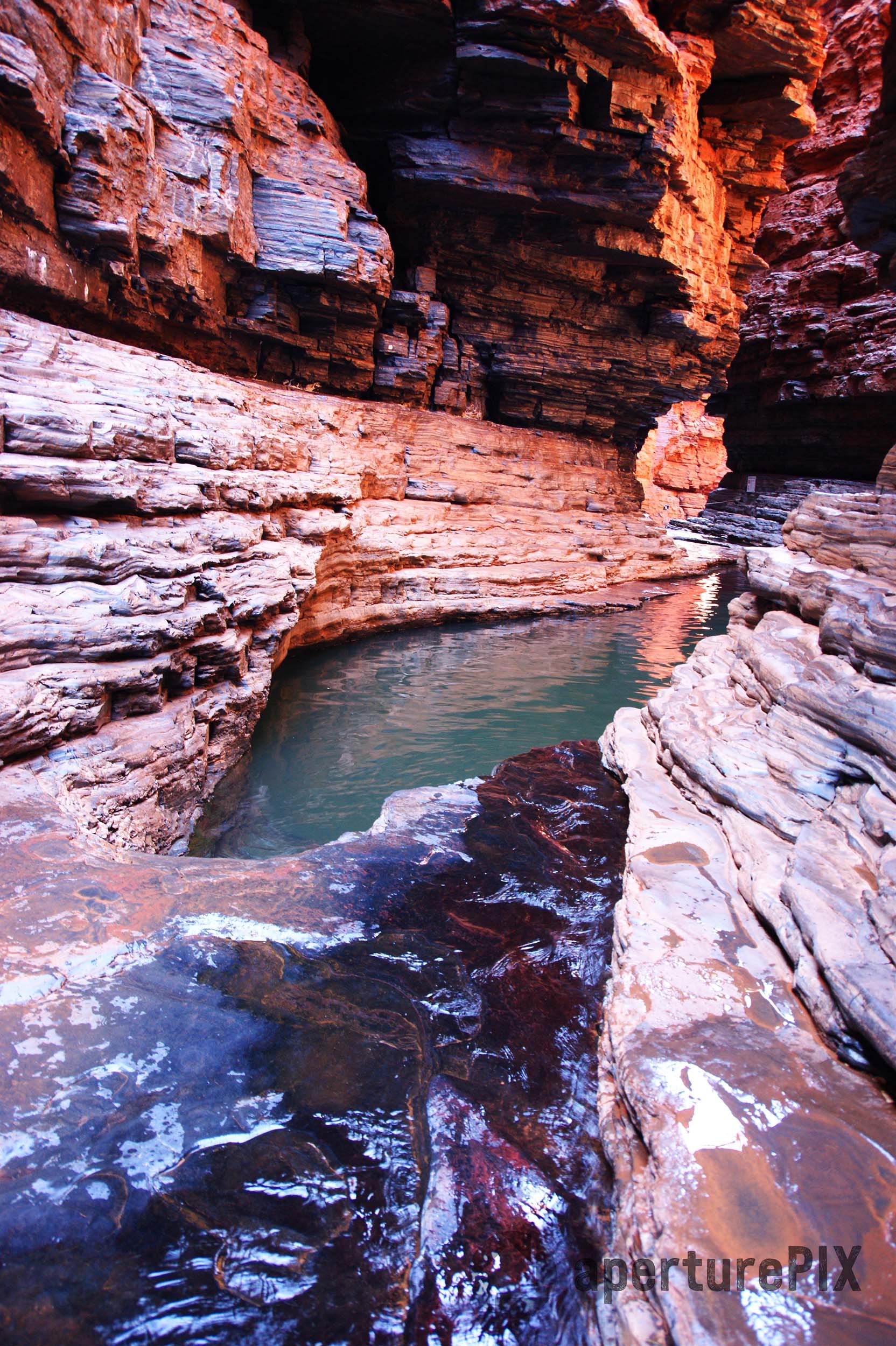 Kermits Pool in Karijini National Park WA