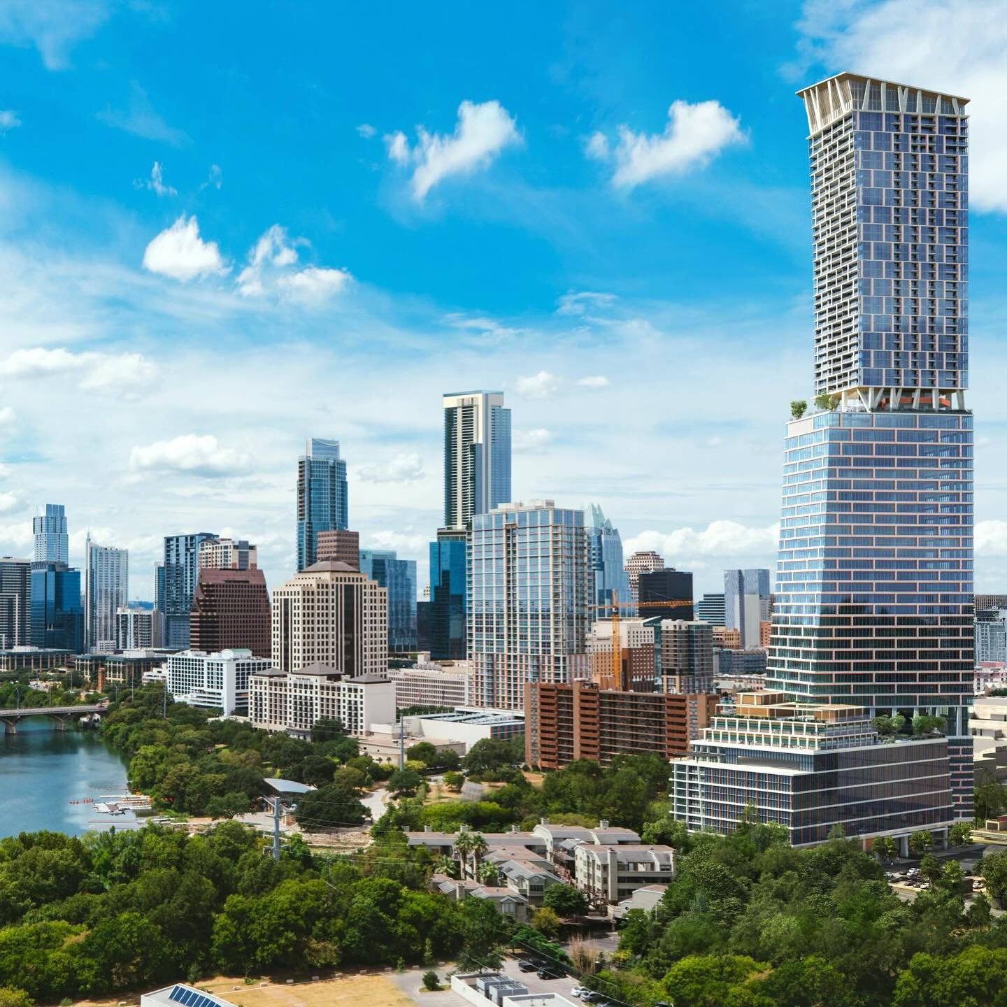 If you&rsquo;ve driven through downtown ATX lately, chances are you&rsquo;ve noticed all of the high rises that are being built but one of them stands out among the rest 🏙️

Waterline will sit at the corner of Red River and E Cesar Chavez Streets an