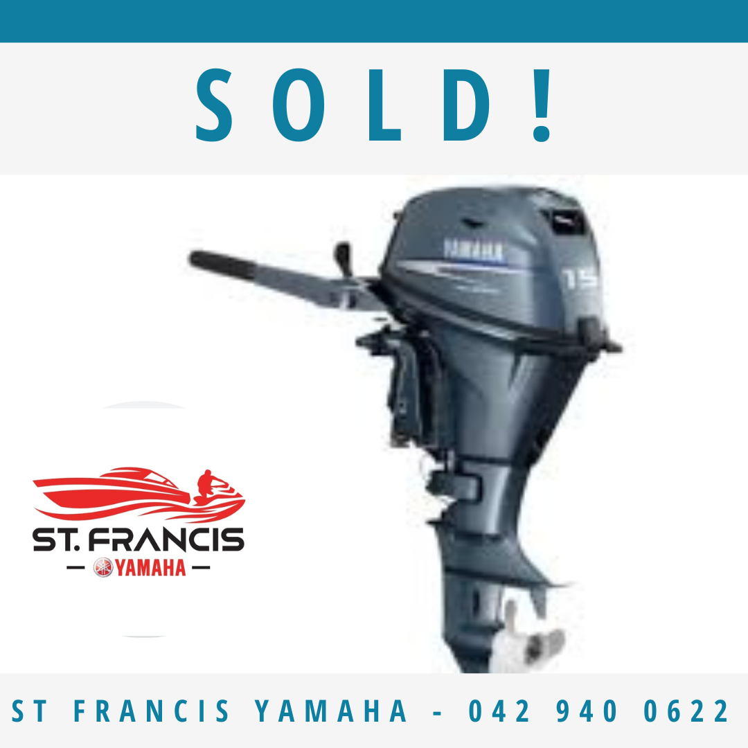 2023 Yamaha 15HP 4 Stroke with Tiller Arm - SOLD