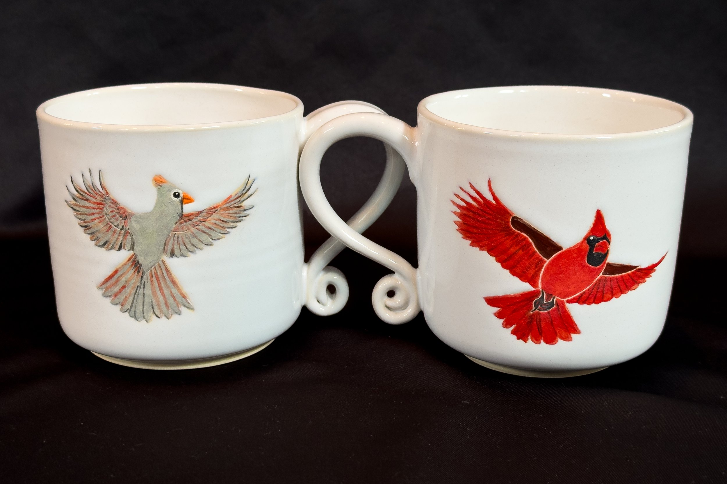 His and Hers Cardinal Bird Mugs - Eve Chenu.jpg