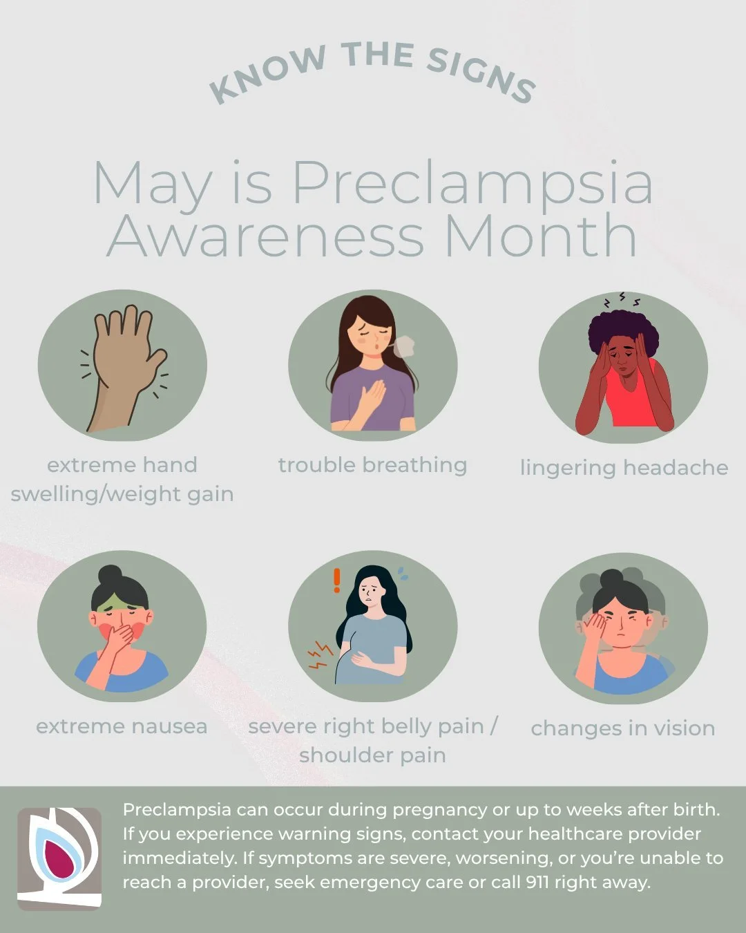 May is Preeclampsia Awareness Month 🤍 

Your body goes through incredible changes during pregnancy and postpartum. Learning the signs of preeclampsia and speaking up when something feels off can make a life‑saving difference. 

We&rsquo;re here to s