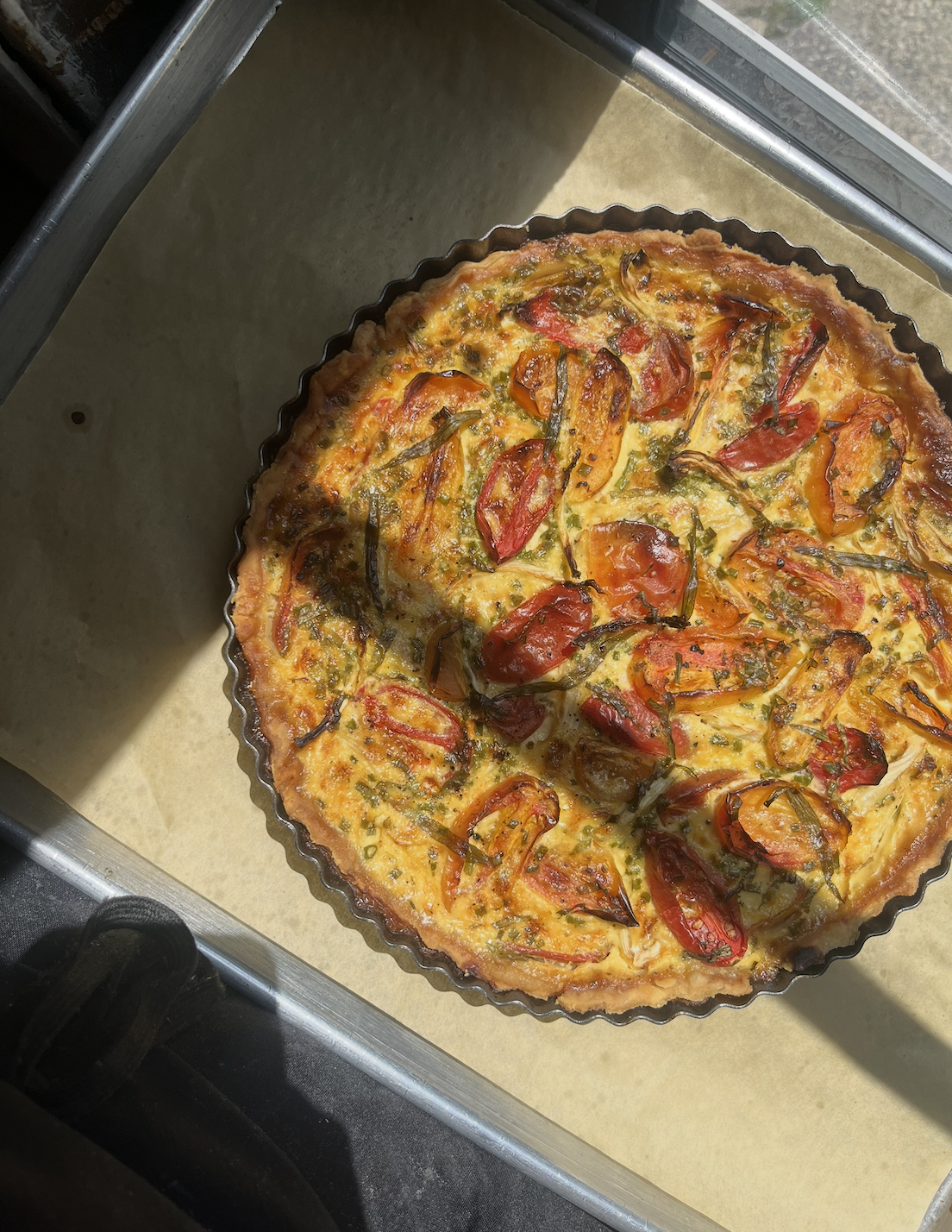 daily quiche in the sun!