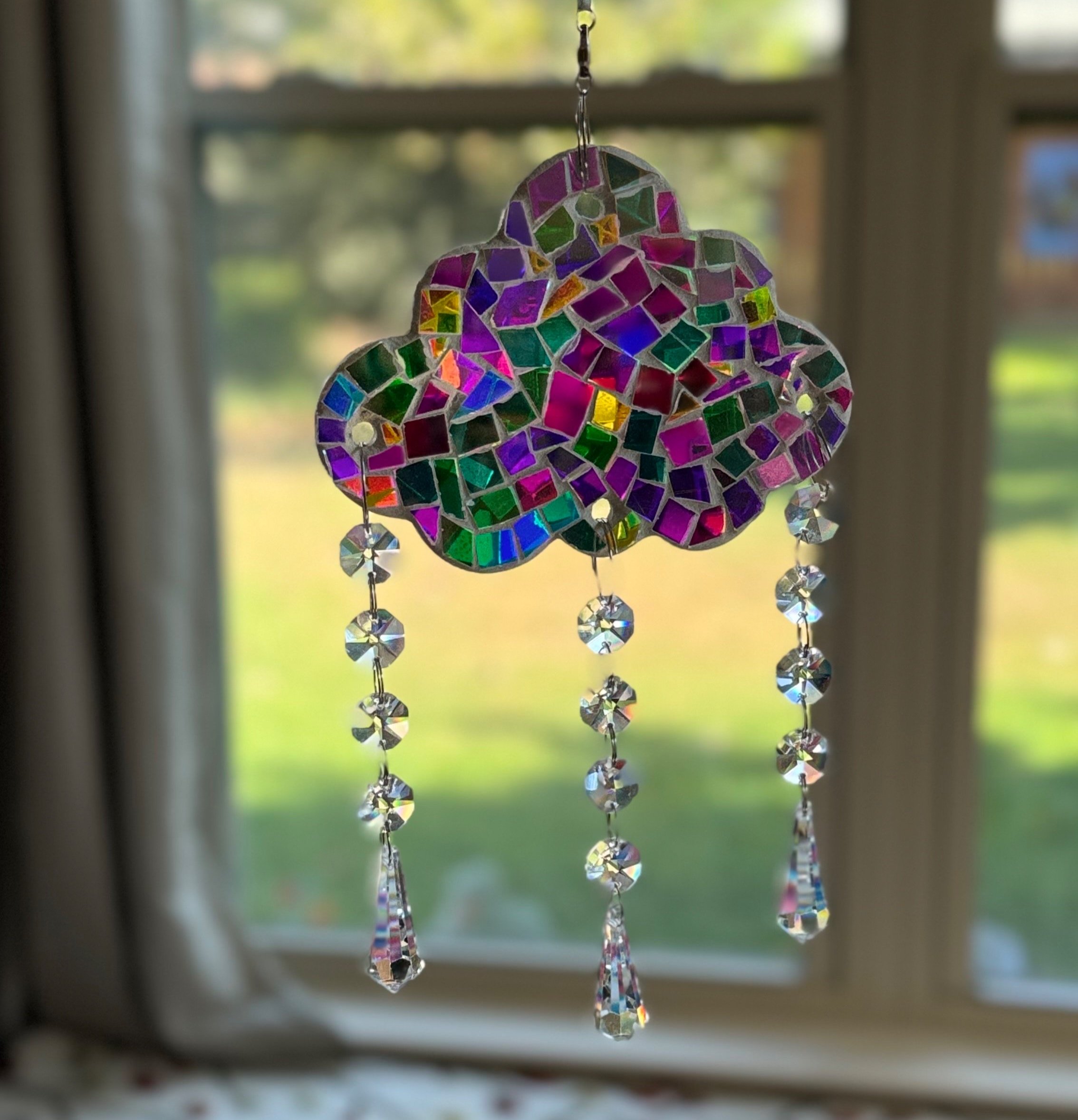 Dichroic Glass Cloud Suncatcher