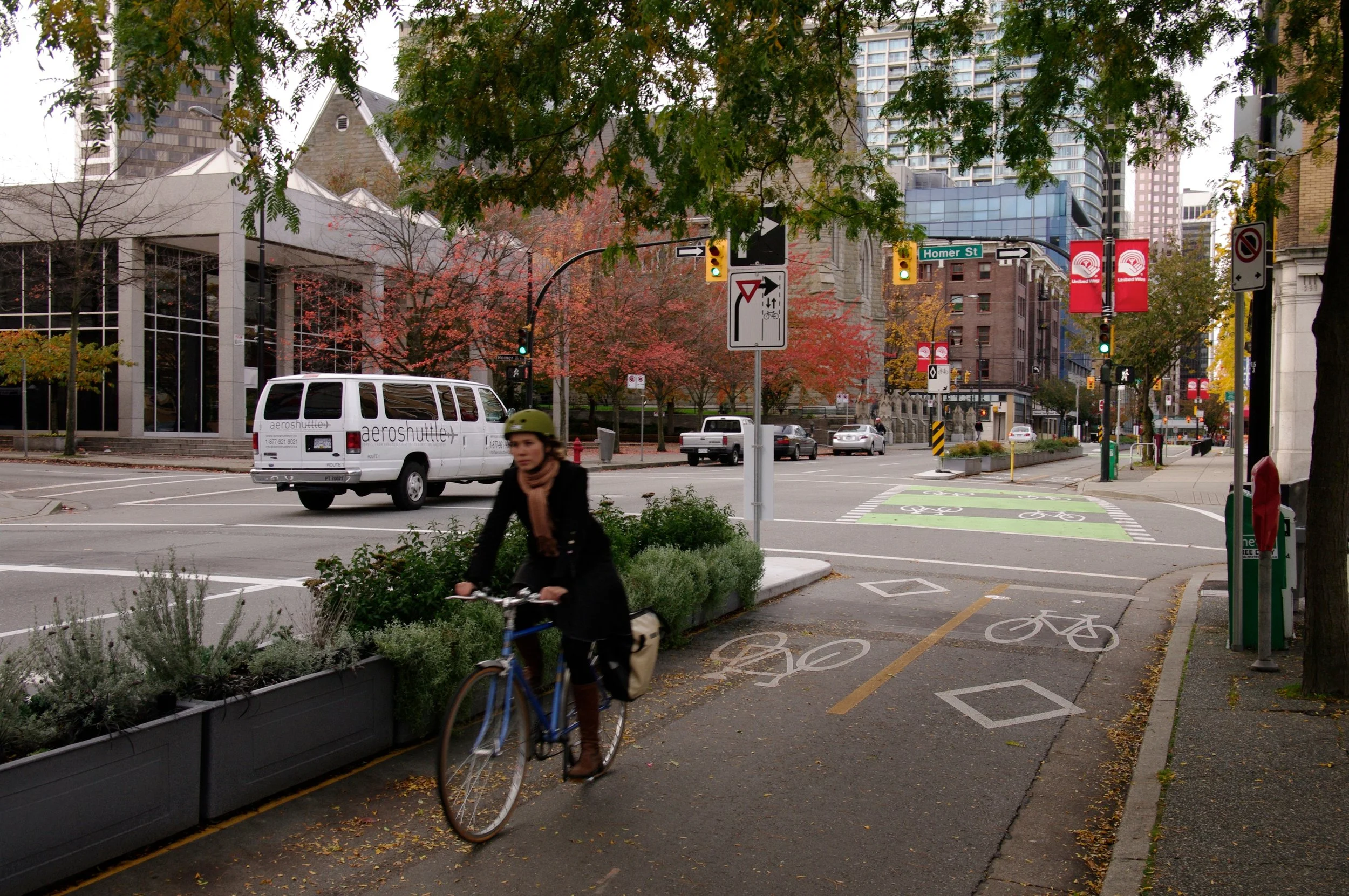 Dunsmuir Separated Bike Lanes Planters