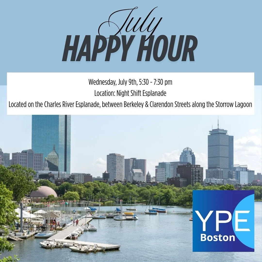 Happy hour July 9th!!!! Come meet other young energy professionals and enjoy the beauty of the esplanade during summer.