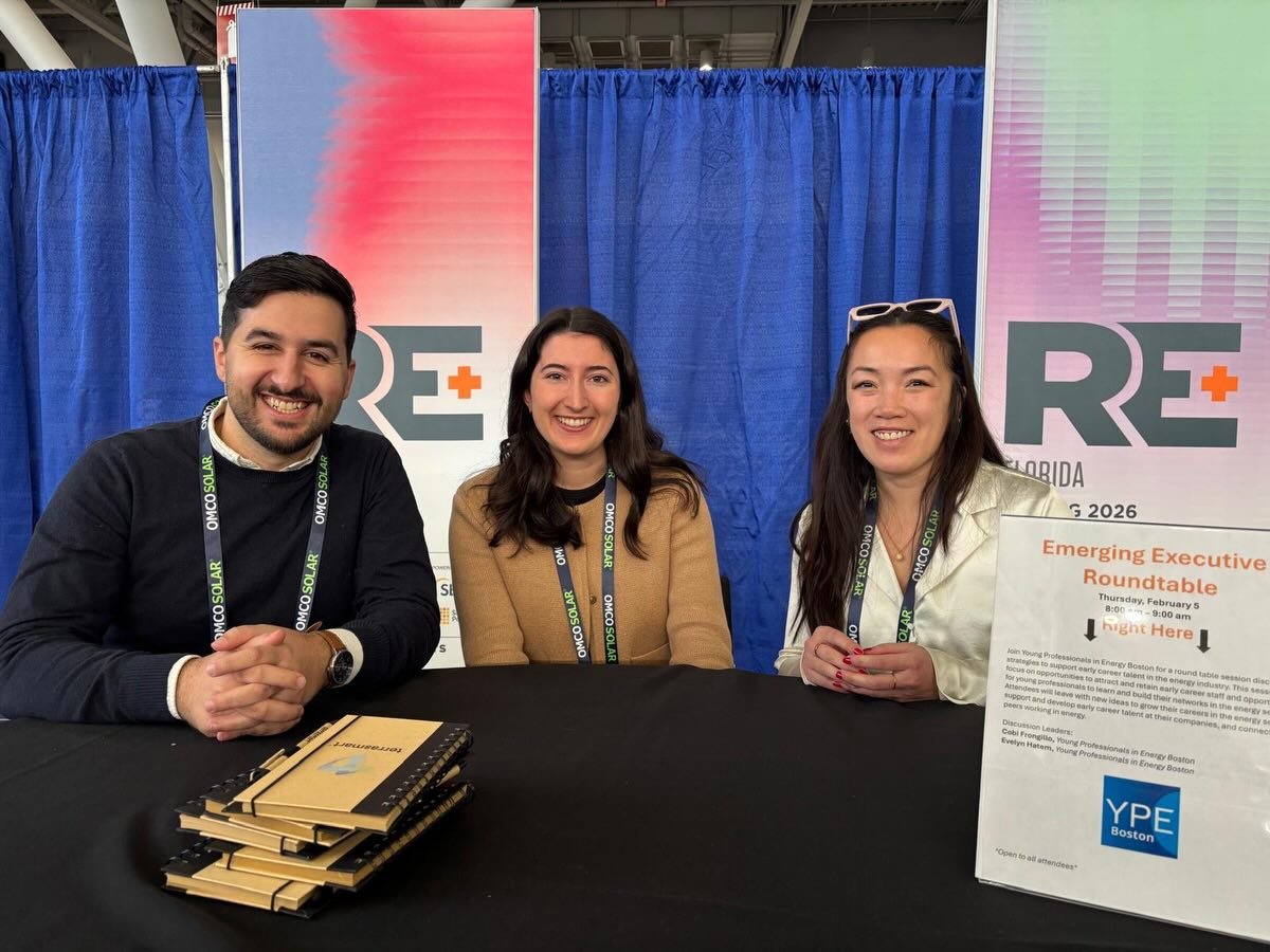 YPE Boston had a 💥 blast💥 at Re+ Northeast 2026! 💡 ☀️ ⚡️ We hosted a very successful Emerging Executives Roundtable this morning and have three sheets worth of new member sign-ups! Thanks @replusevents for having us and to everyone who stopped by!