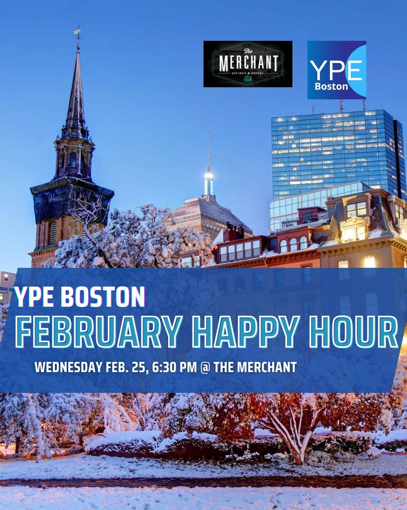 ‼️Reminder‼️ TOMORROW - YPE Boston February Happy Hour at the Merchant! Get out your snow boots and see you there! 🍻#happyhour