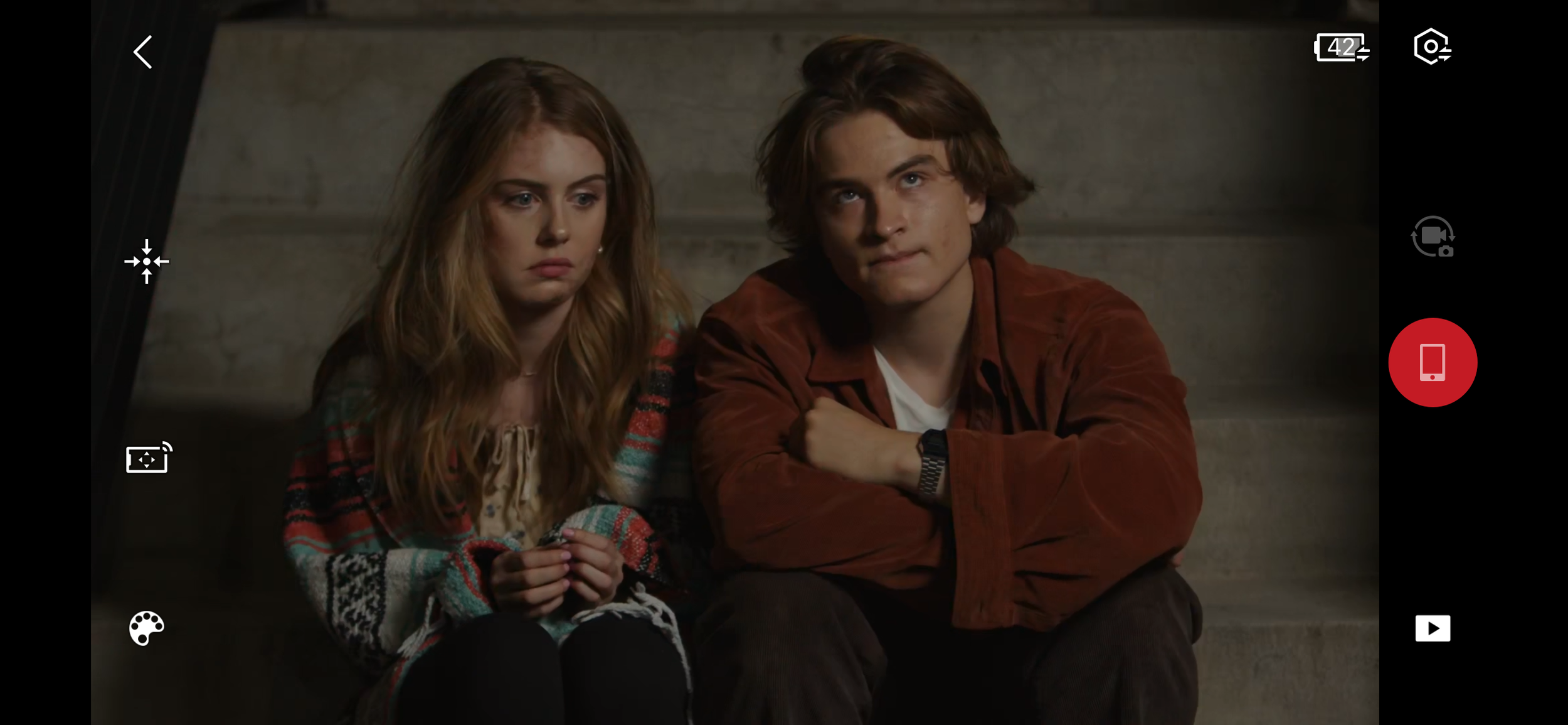  Monitor grab of Michelle and Charlie after the final showdown of season one. 