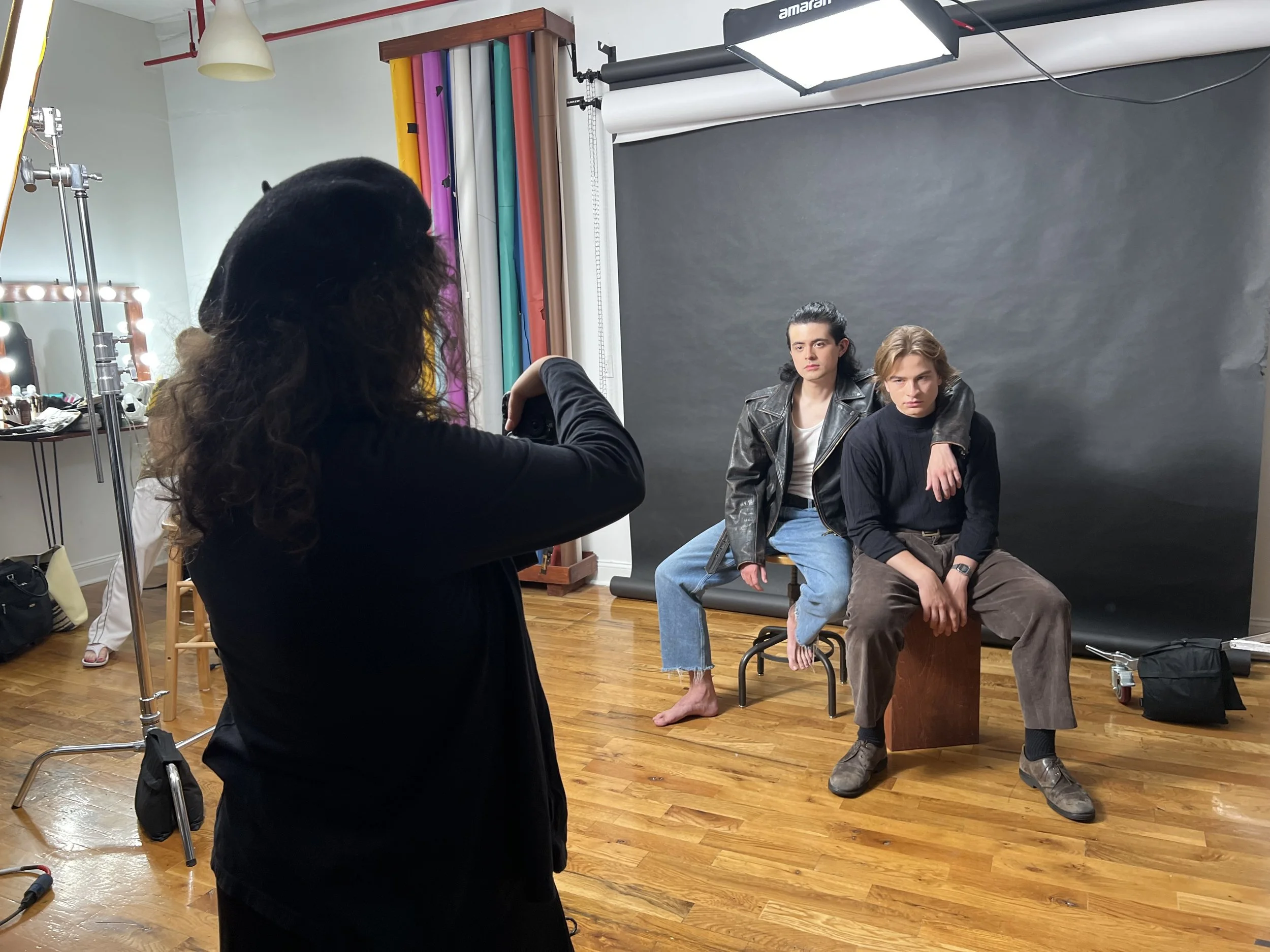  Lindita shoots Eddie and Charlie for promo shots. 