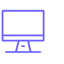 Outline of a computer monitor.