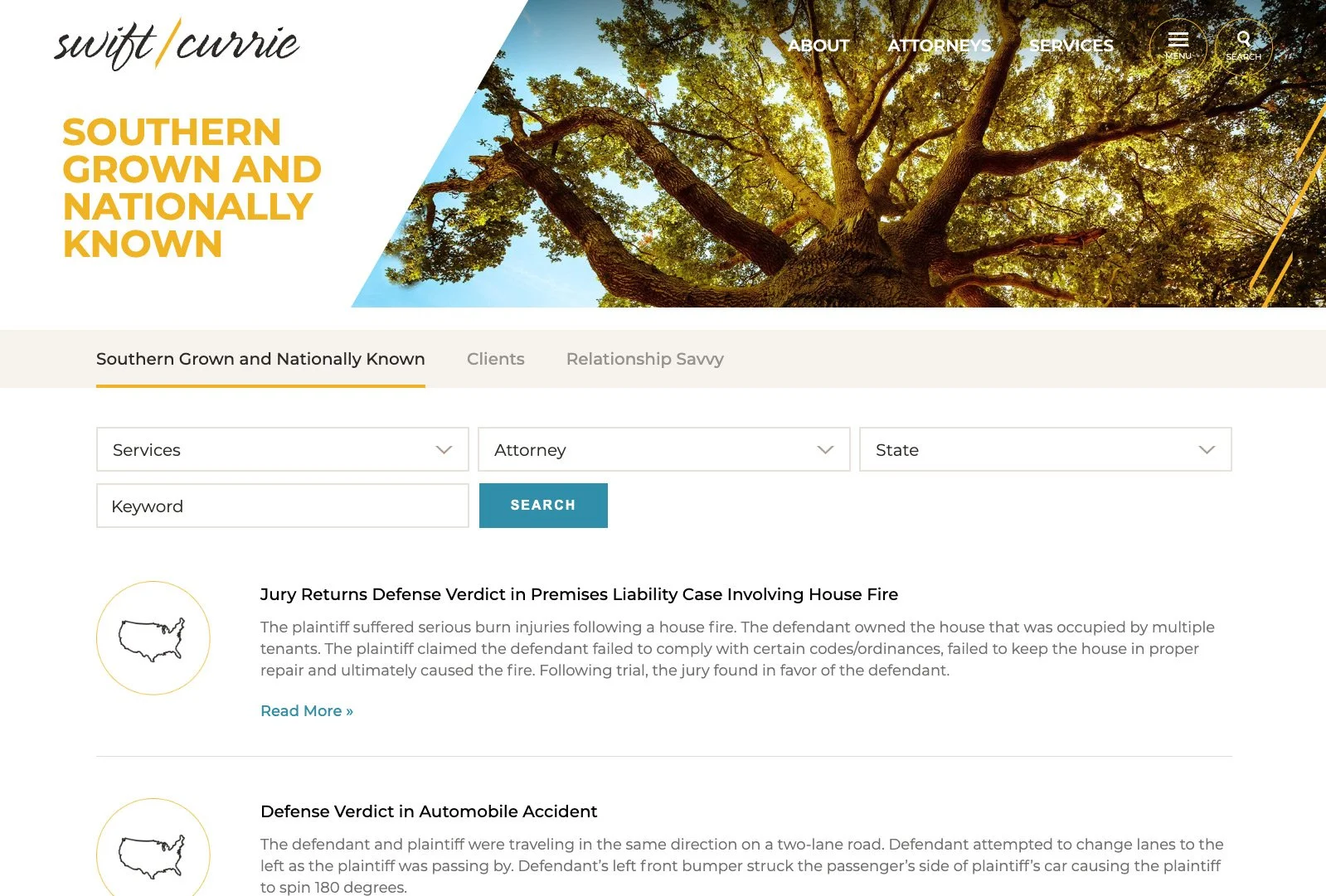 Swift Currie Southern Grown and Nationally Known page with map graphic and regional highlights.