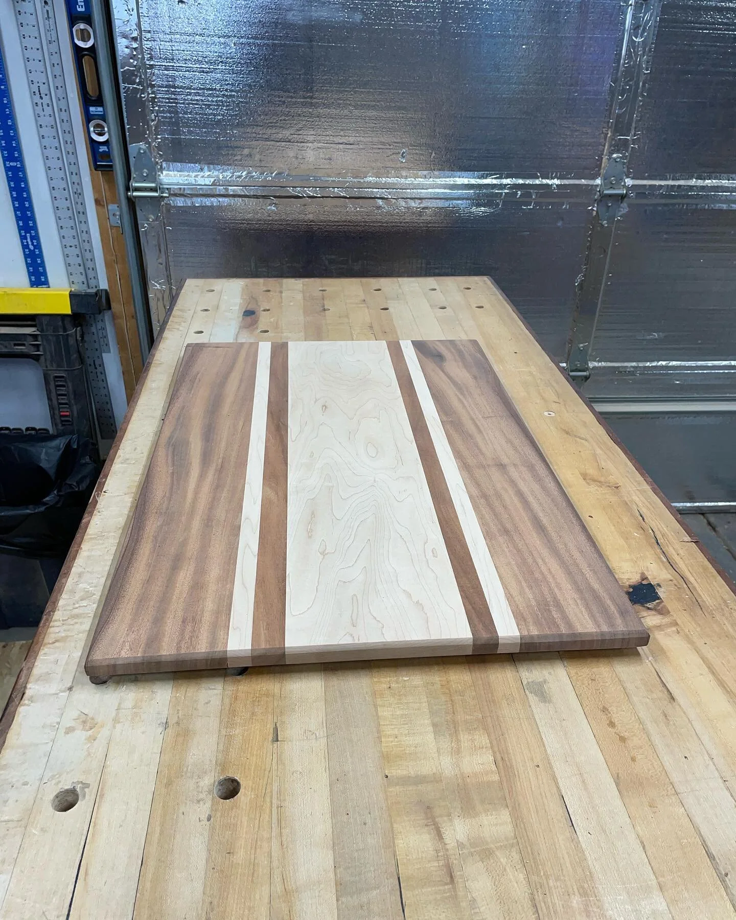 Extra-large 22&rdquo; x 30&rdquo; x 1&rdquo; hard maple and mahogany cutting board.

Unfinished per the client&rsquo;s request (they&rsquo;ll finish it). Looking forward to seeing the mahogany pop!