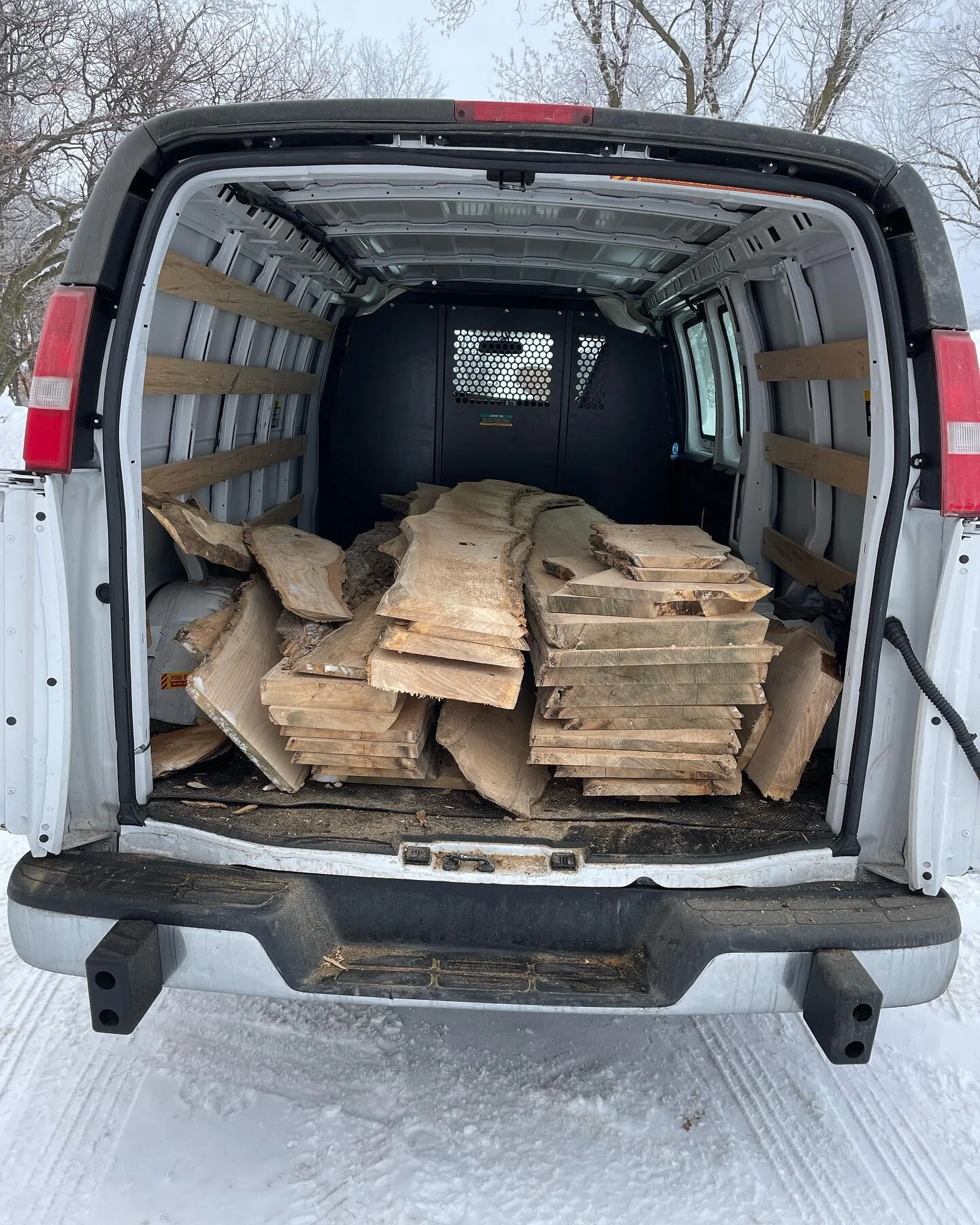 First time having logs processed. 

Three 9&rsquo; black ash trees taken from our farm&rsquo;s pasture in October and now fully sawn.

I&rsquo;m sentimental about stuff and that&rsquo;s ok. This is the same place and grove of hardwood that introduced