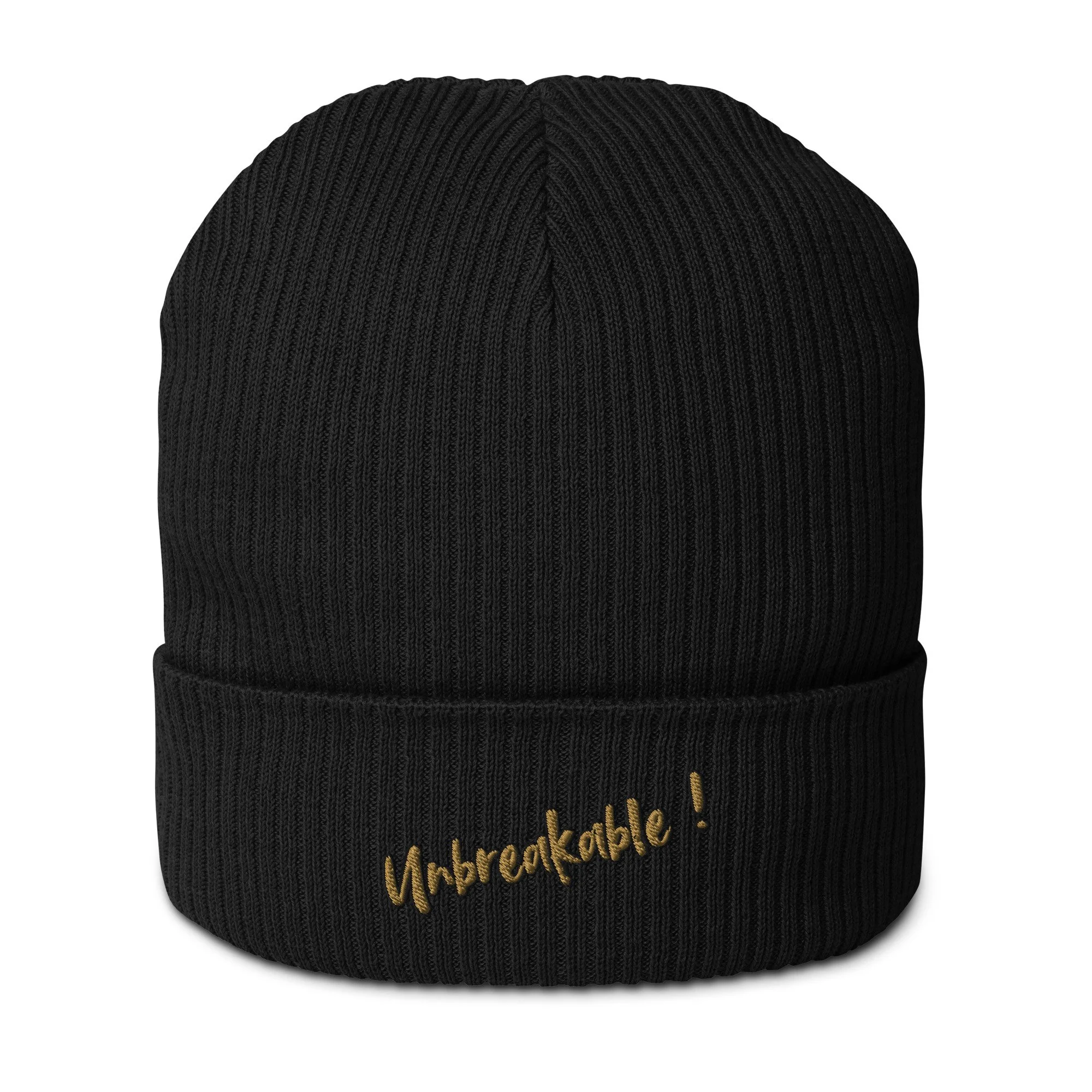 UNBREAKABLE Organic ribbed beanie