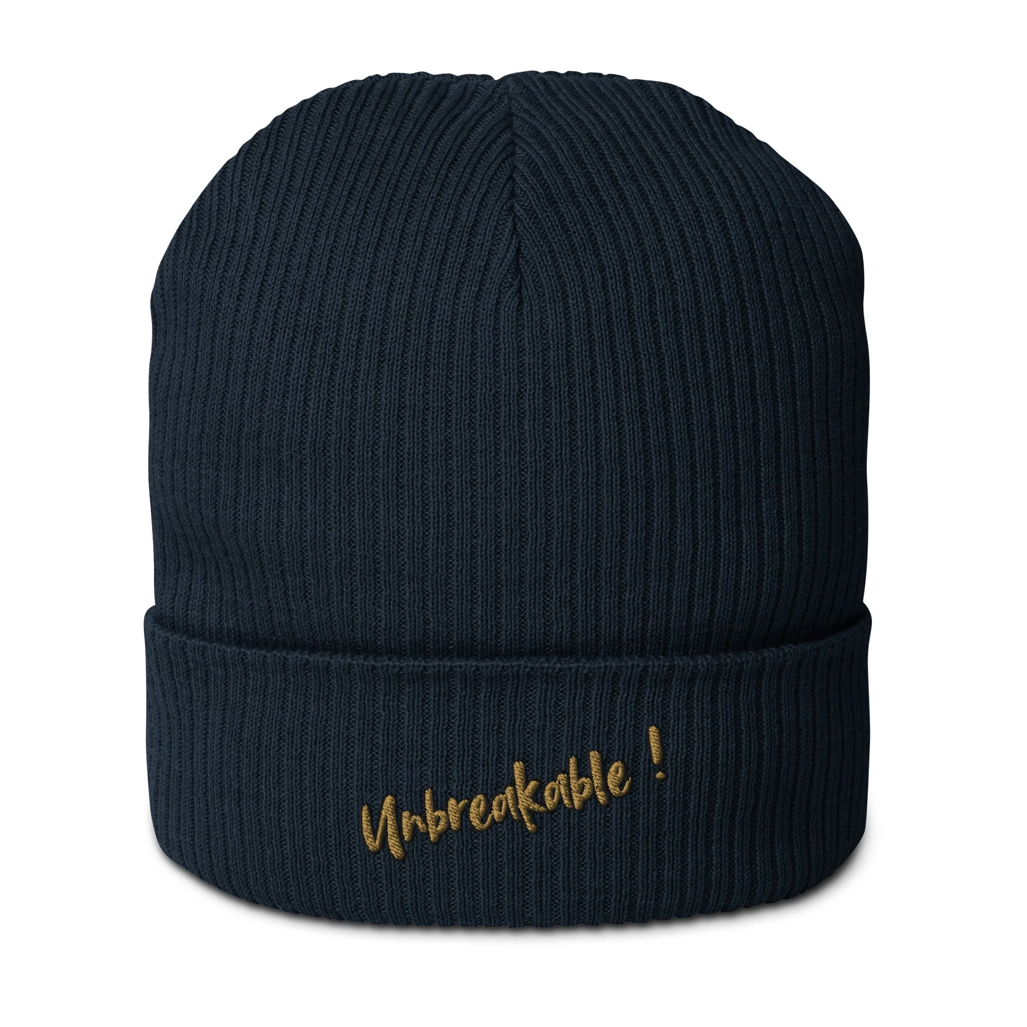 UNBREAKABLE Organic ribbed beanie