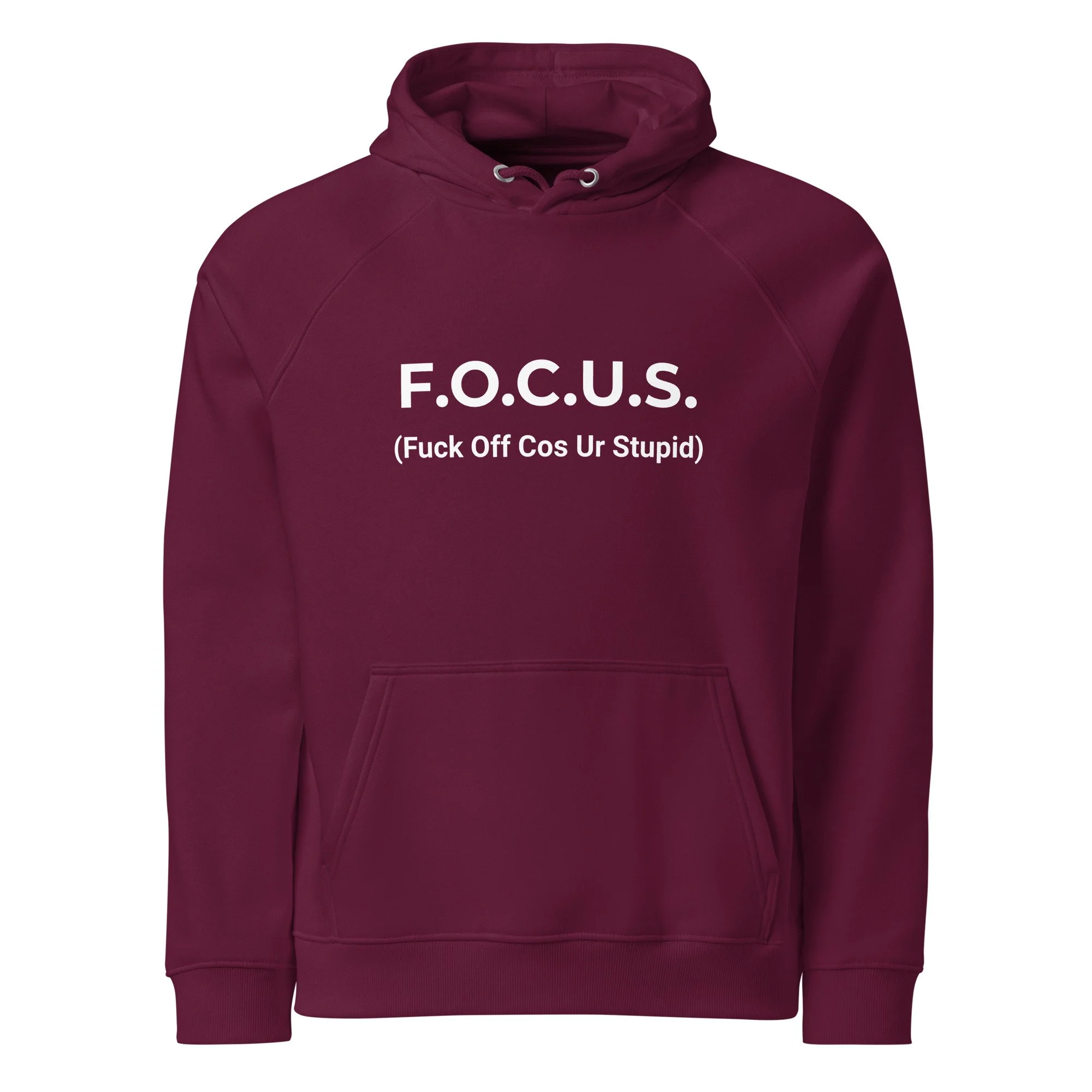 F.O.C.U.S. Unisex eco raglan hoodie
