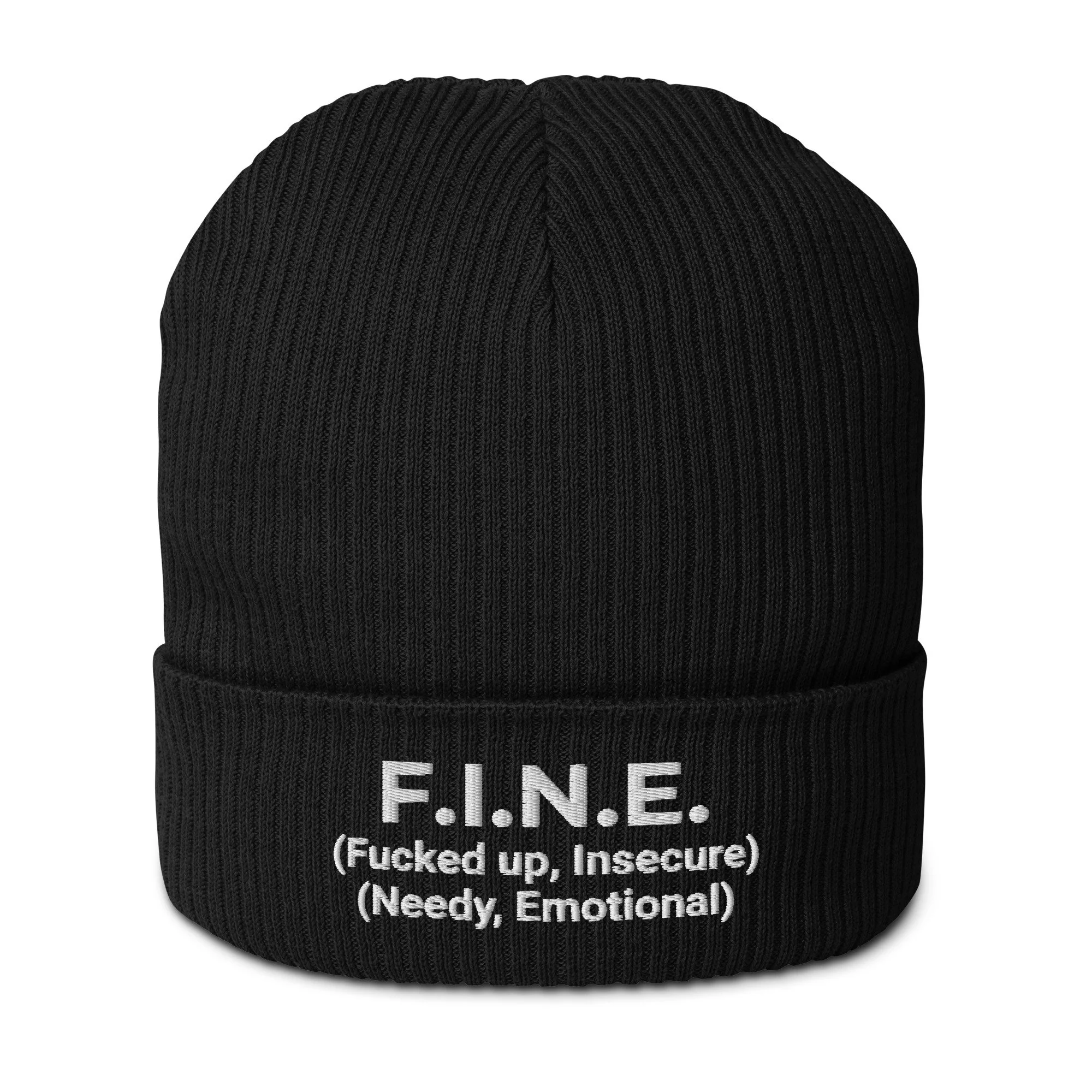 F.I.N.E. Organic ribbed beanie