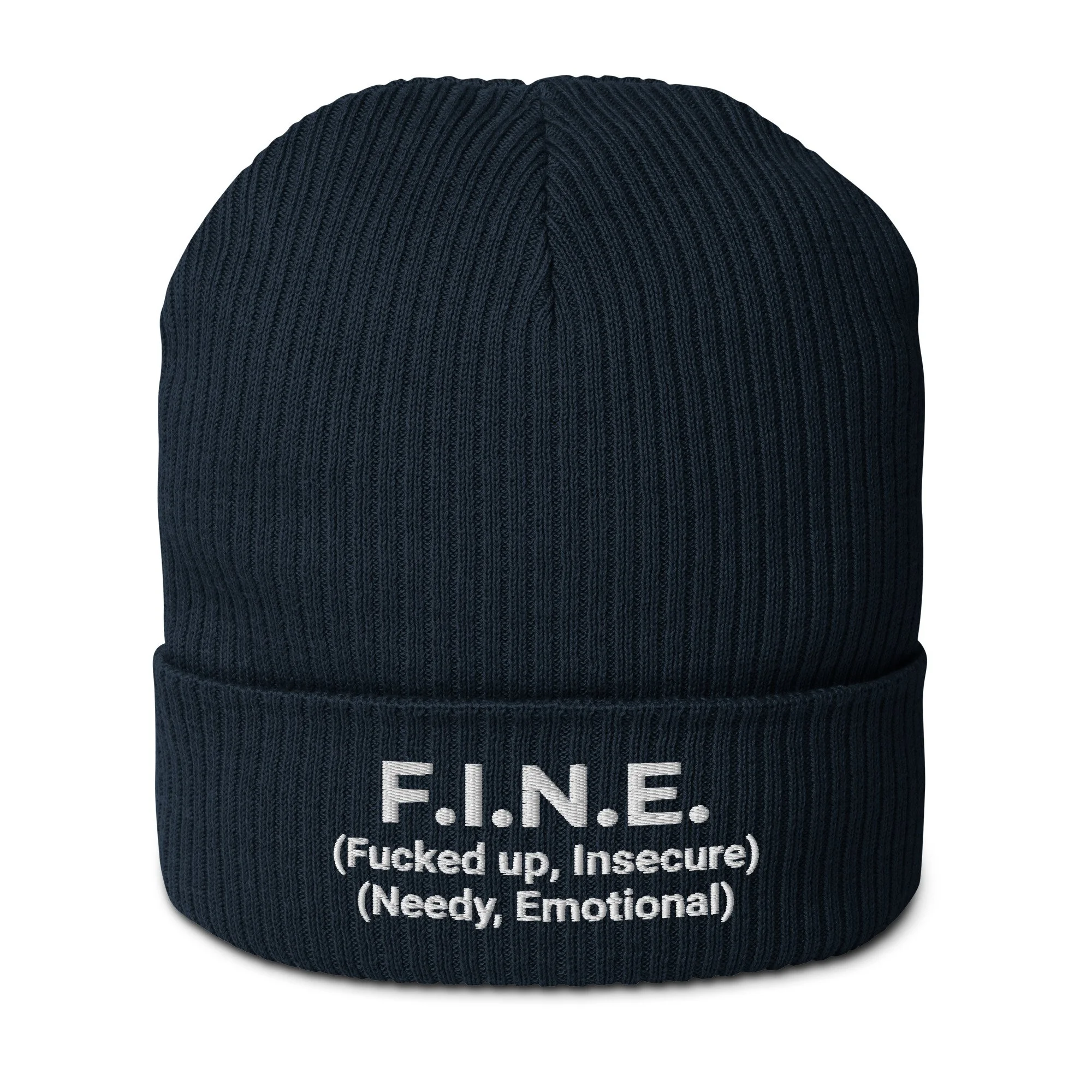 F.I.N.E. Organic ribbed beanie