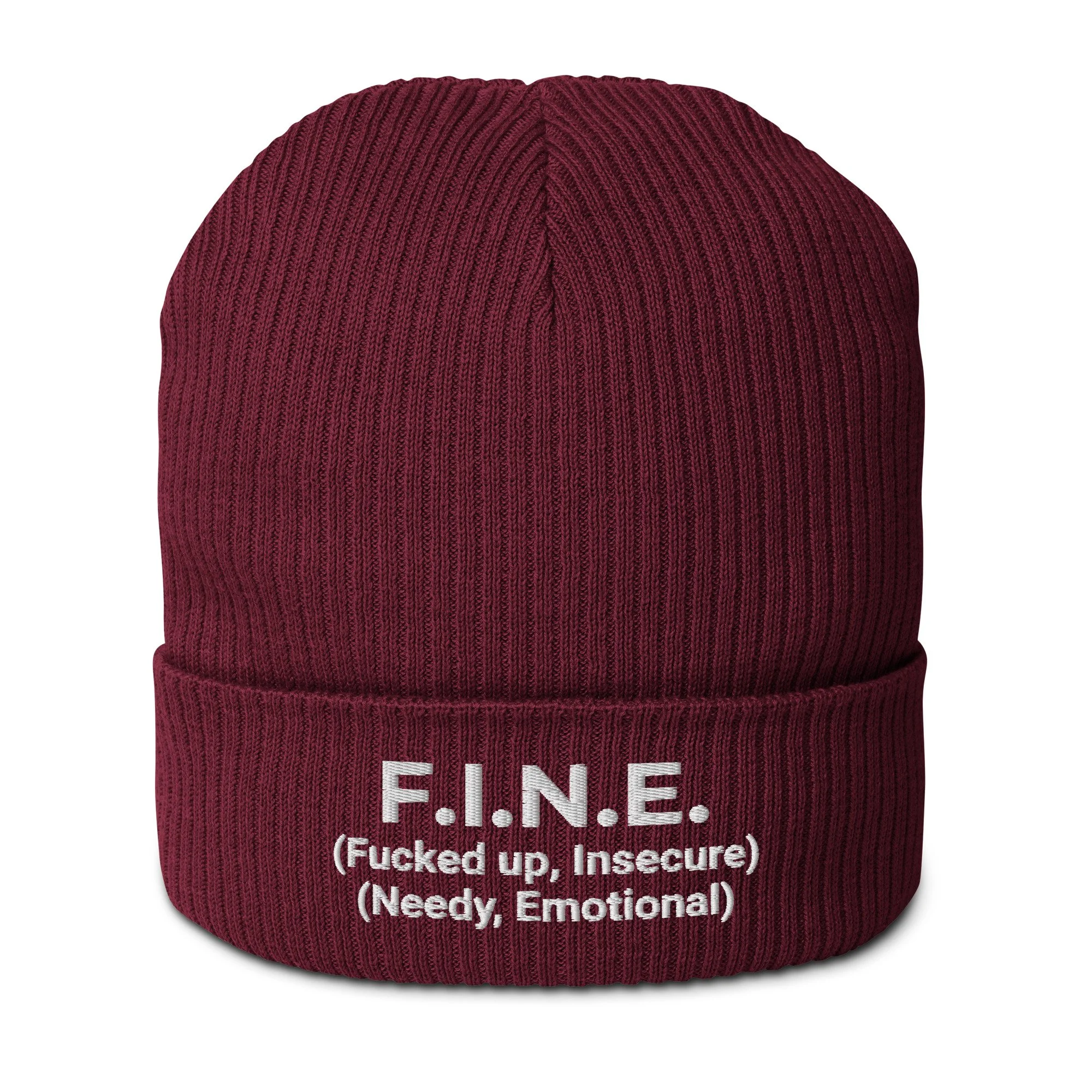 F.I.N.E. Organic ribbed beanie