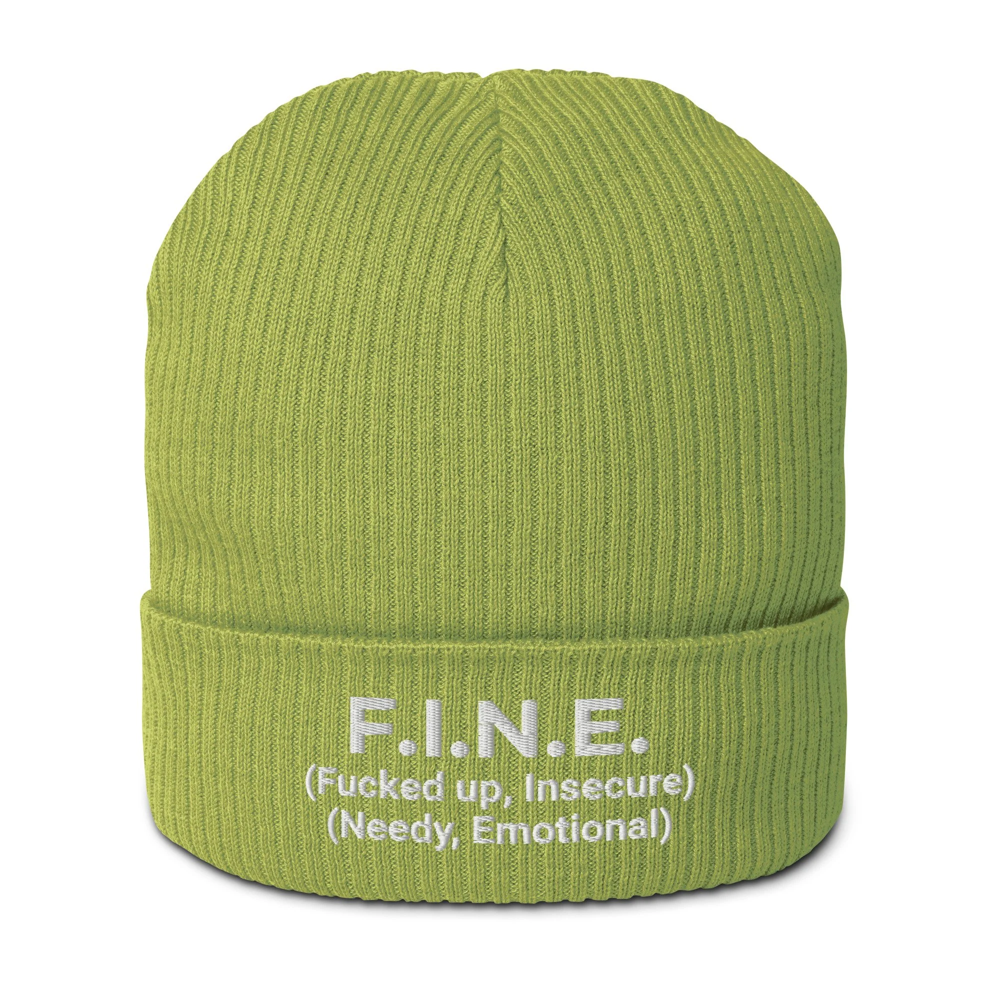 F.I.N.E. Organic ribbed beanie