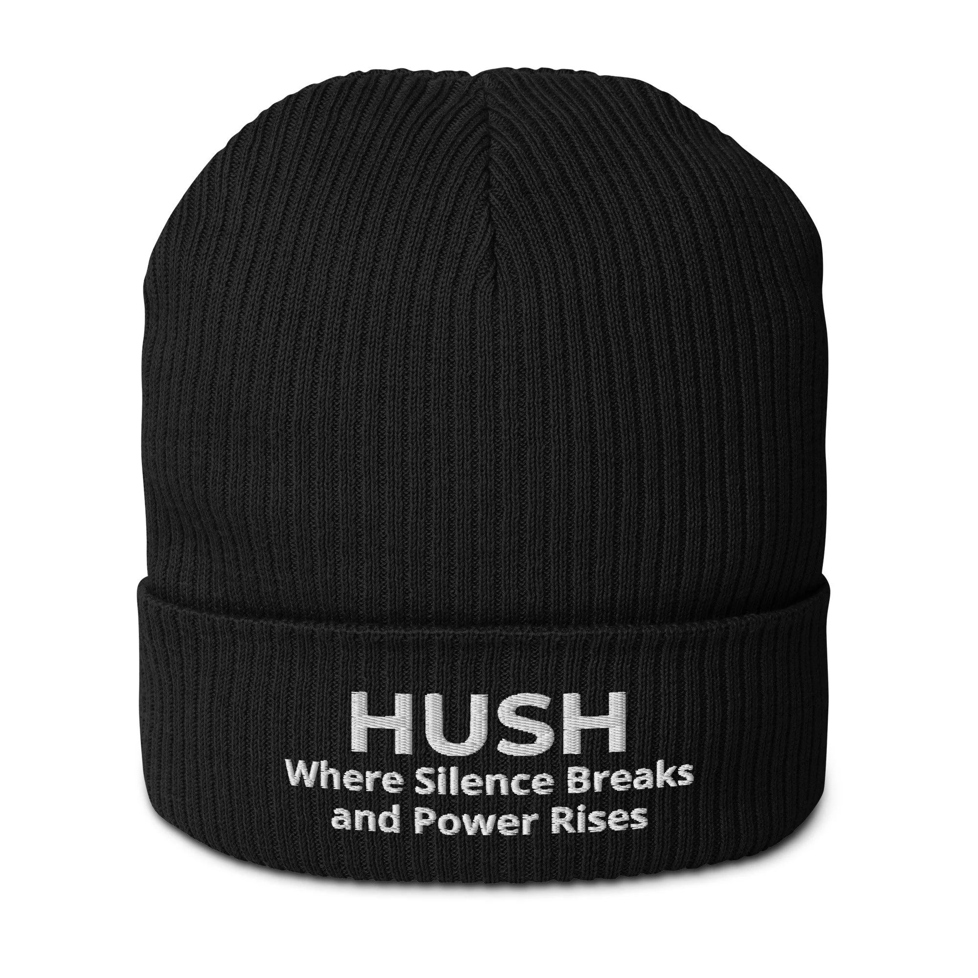 HUSH Organic ribbed beanie