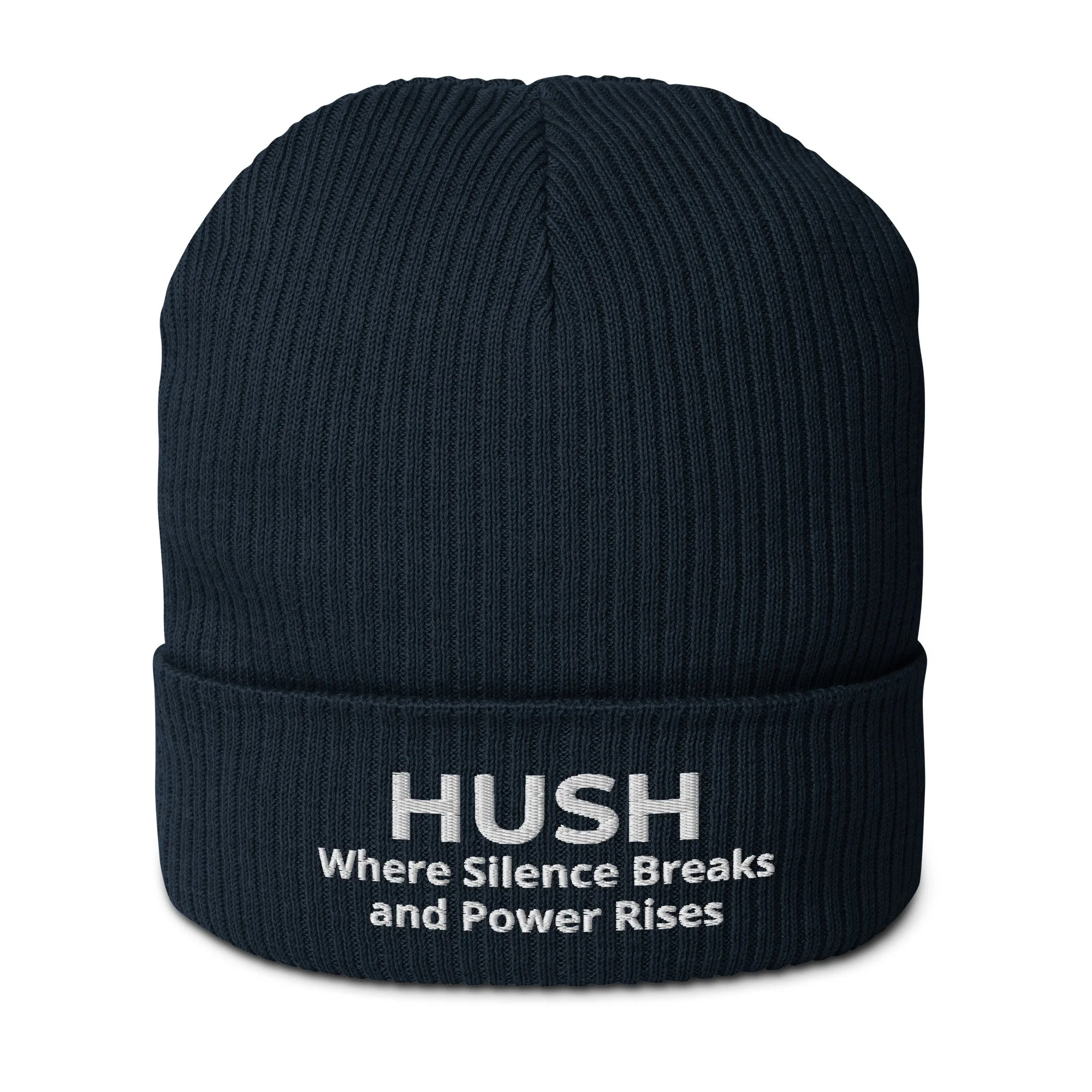 HUSH Organic ribbed beanie