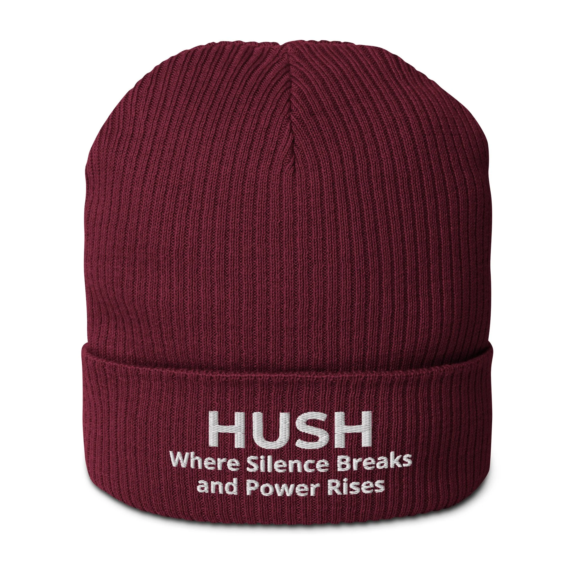 HUSH Organic ribbed beanie