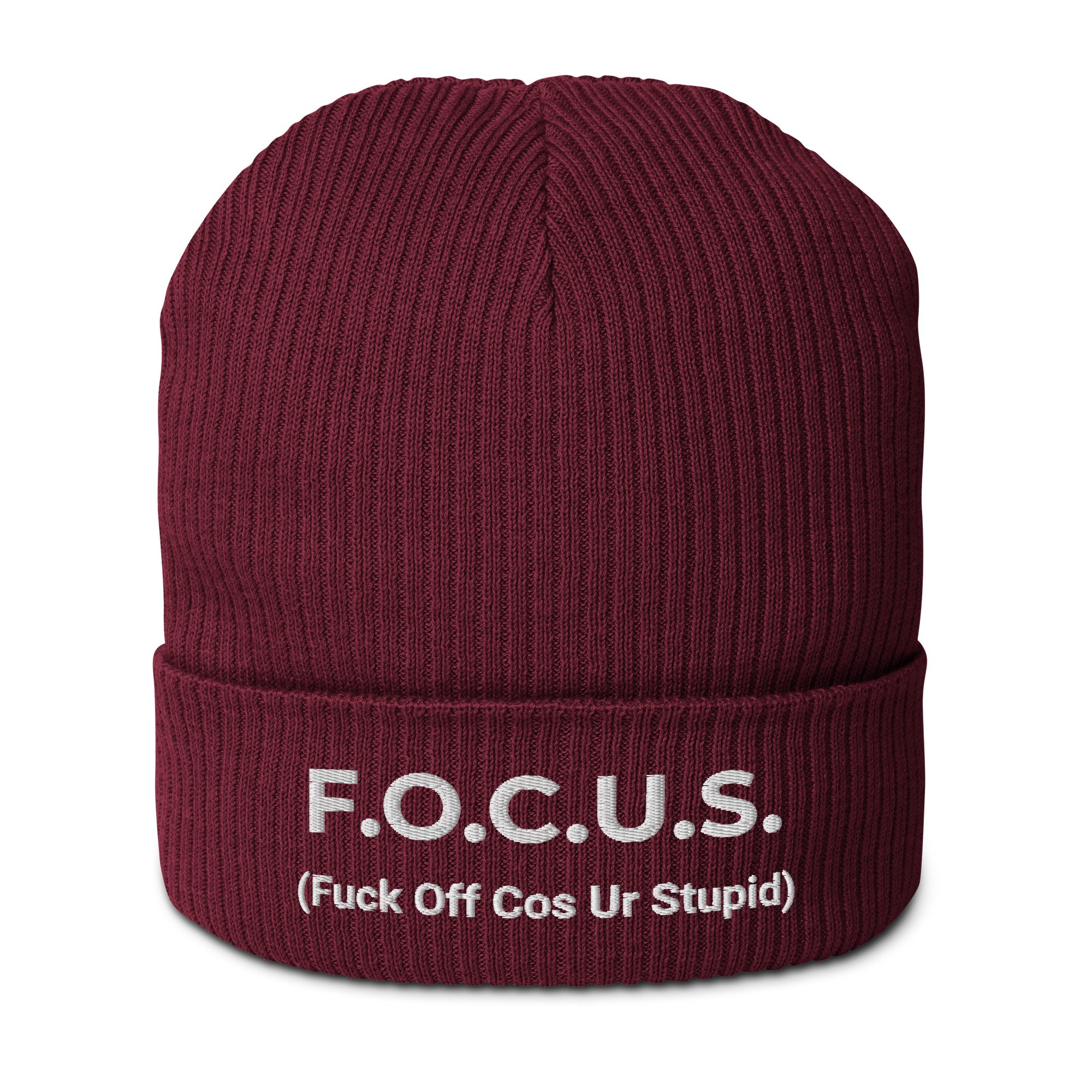 F.O.C.U.S. Organic ribbed beanie