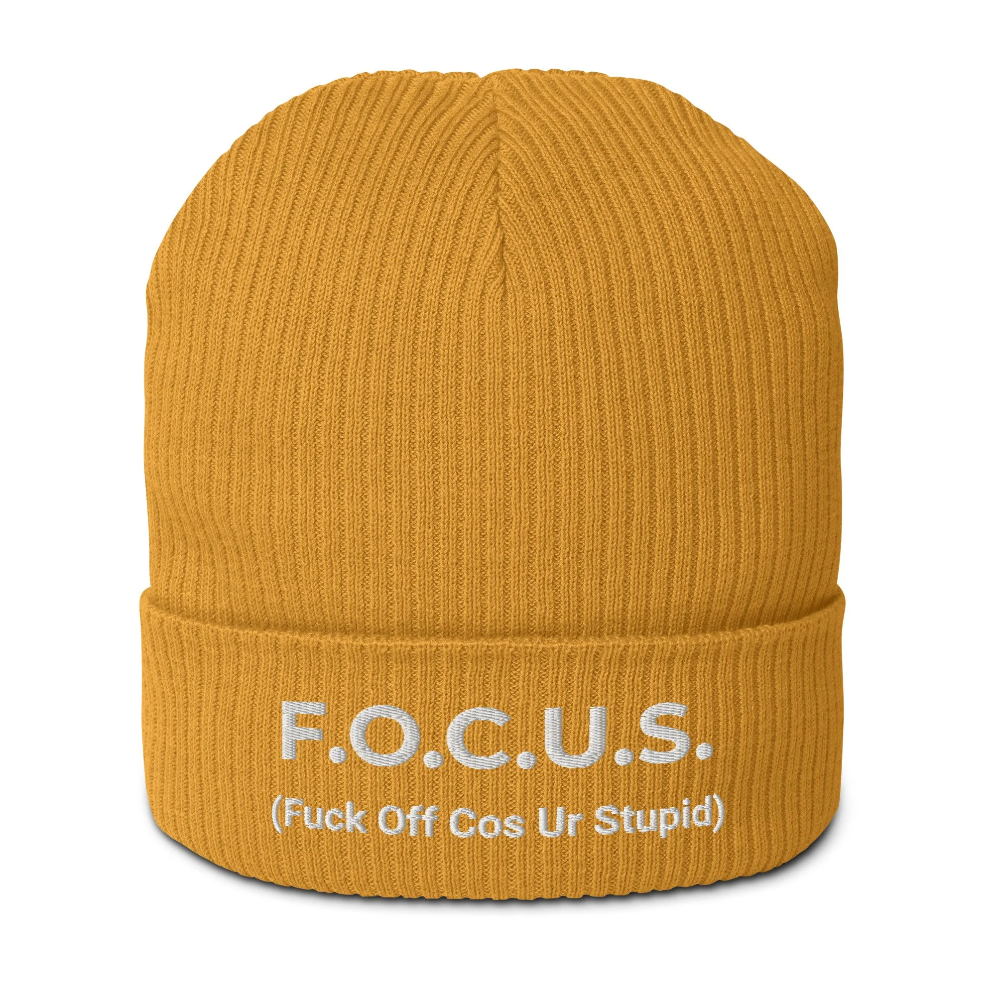 F.O.C.U.S. Organic ribbed beanie