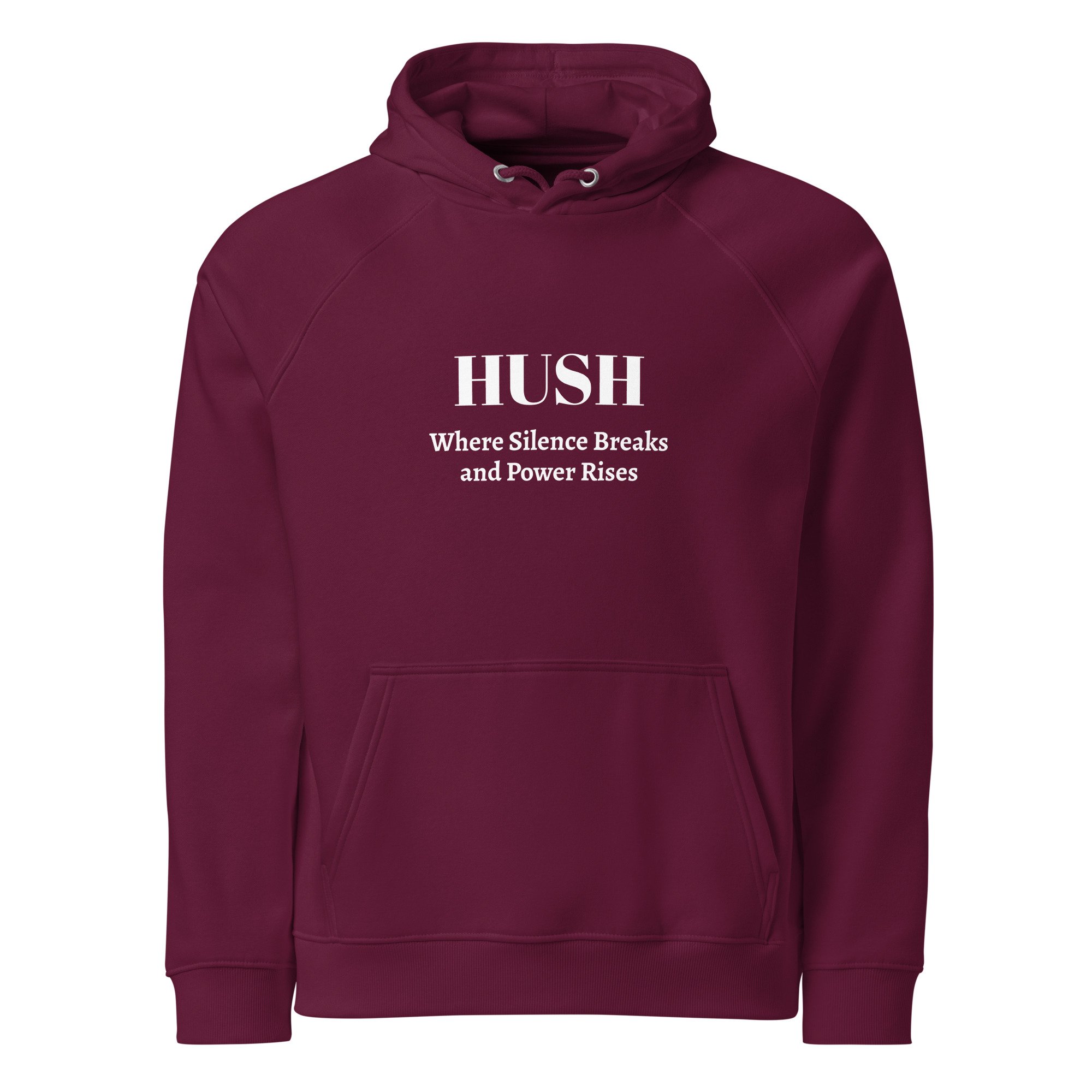 HUSH Unisex eco raglan hoodie