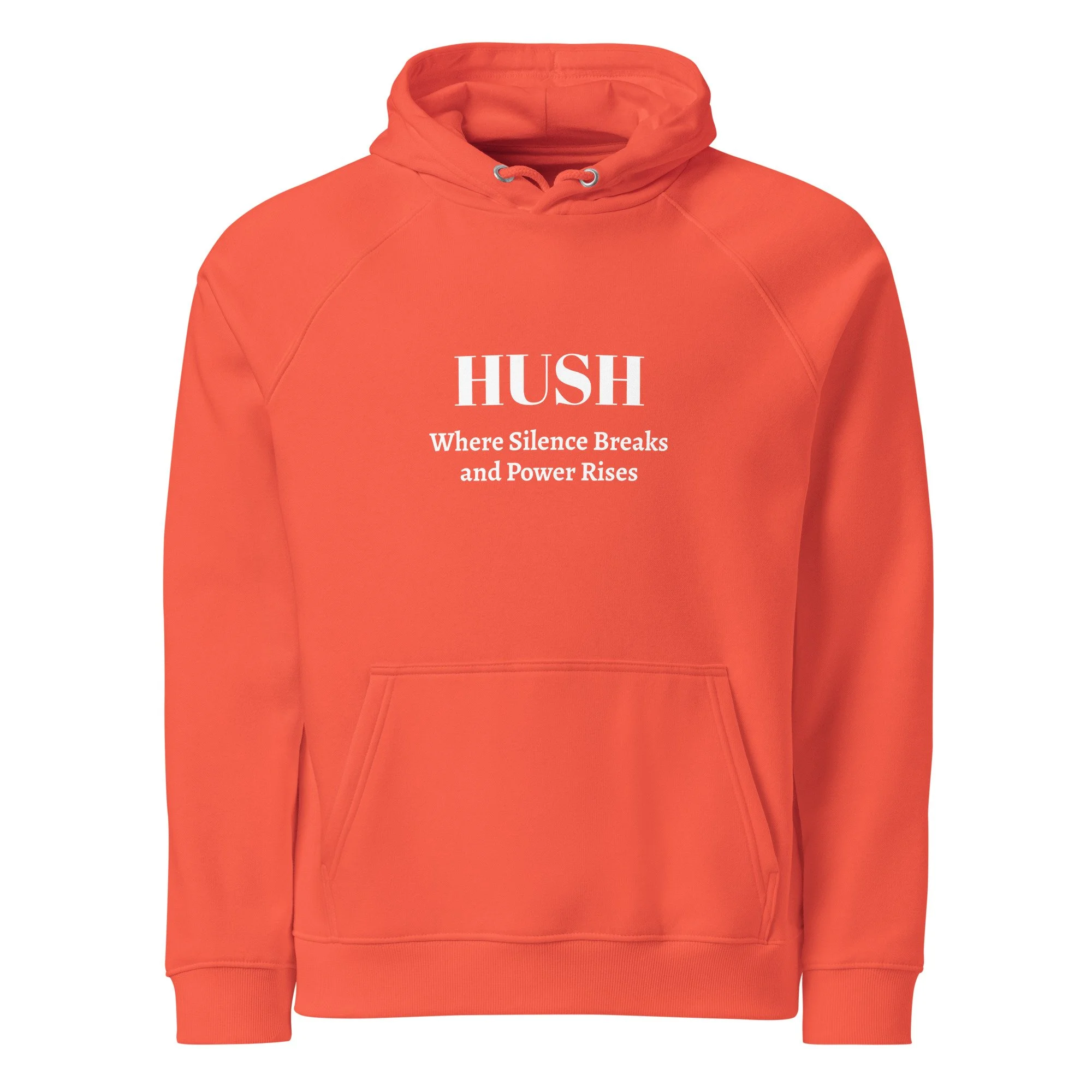 HUSH Unisex eco raglan hoodie