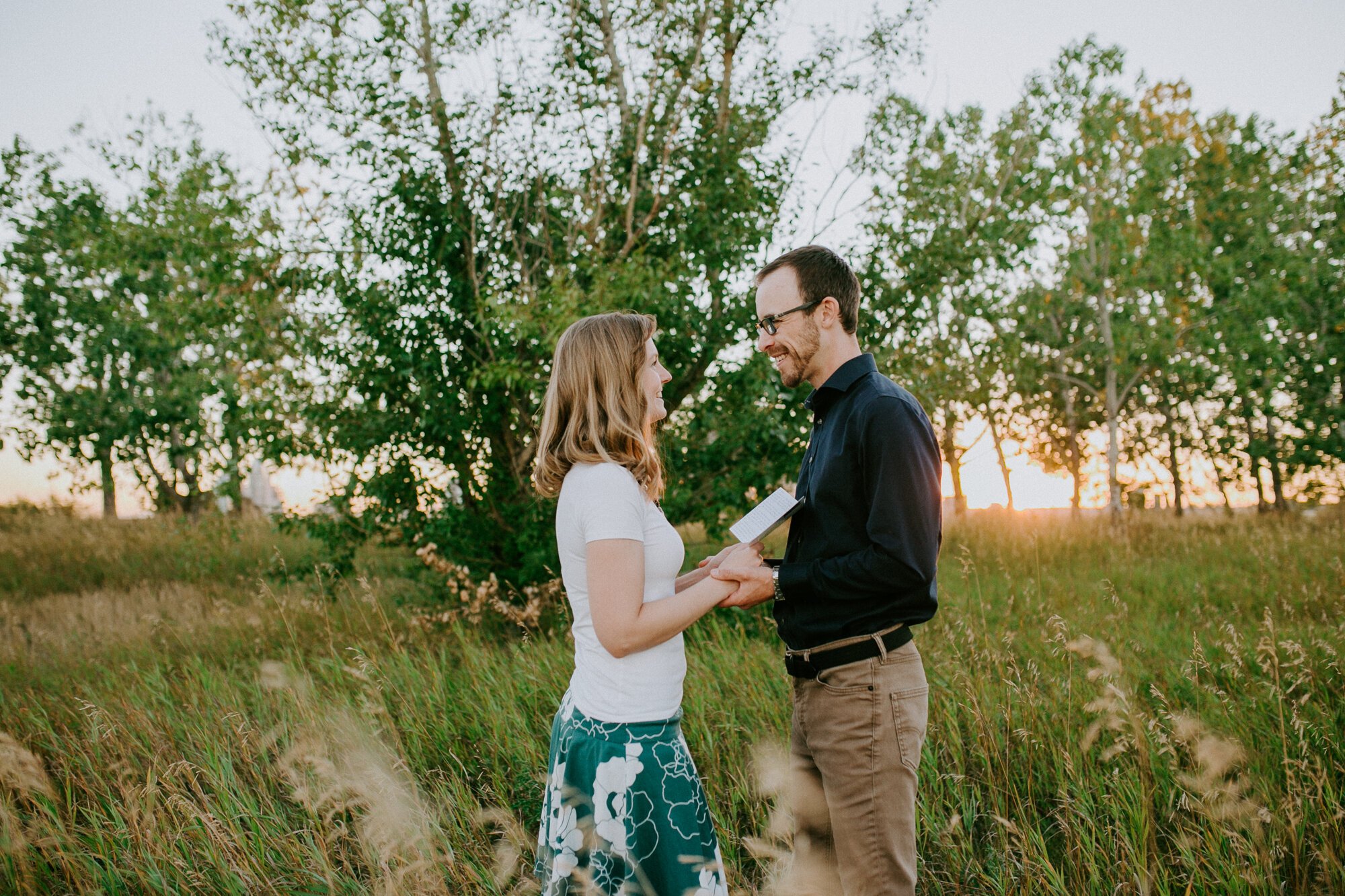  To celebrate their 3rd anniversary, I met C+J at a park near their home that they frequently visit and just like I did 3 years, documented them as they exchanged their vows to love and honour one another. With the sun setting in the background, it f
