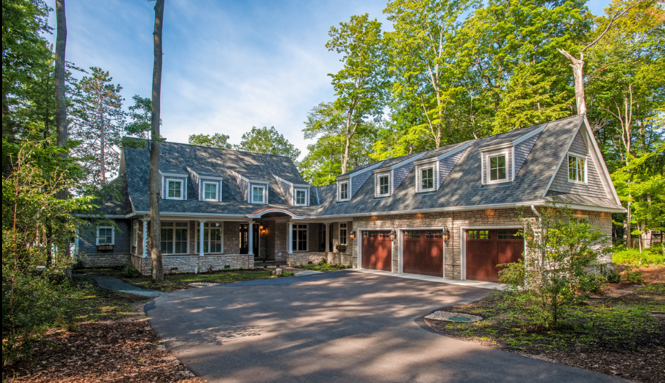  premium home exterior Mapleridge Construction Traverse City Williamsburg Leelanau Peninsula Chamber of Commerce member 