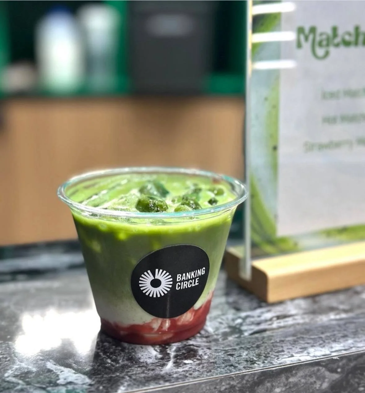 matcha strawberry latte live station custom cups stickers bar catering event singapore wedding corporate road shows live experience