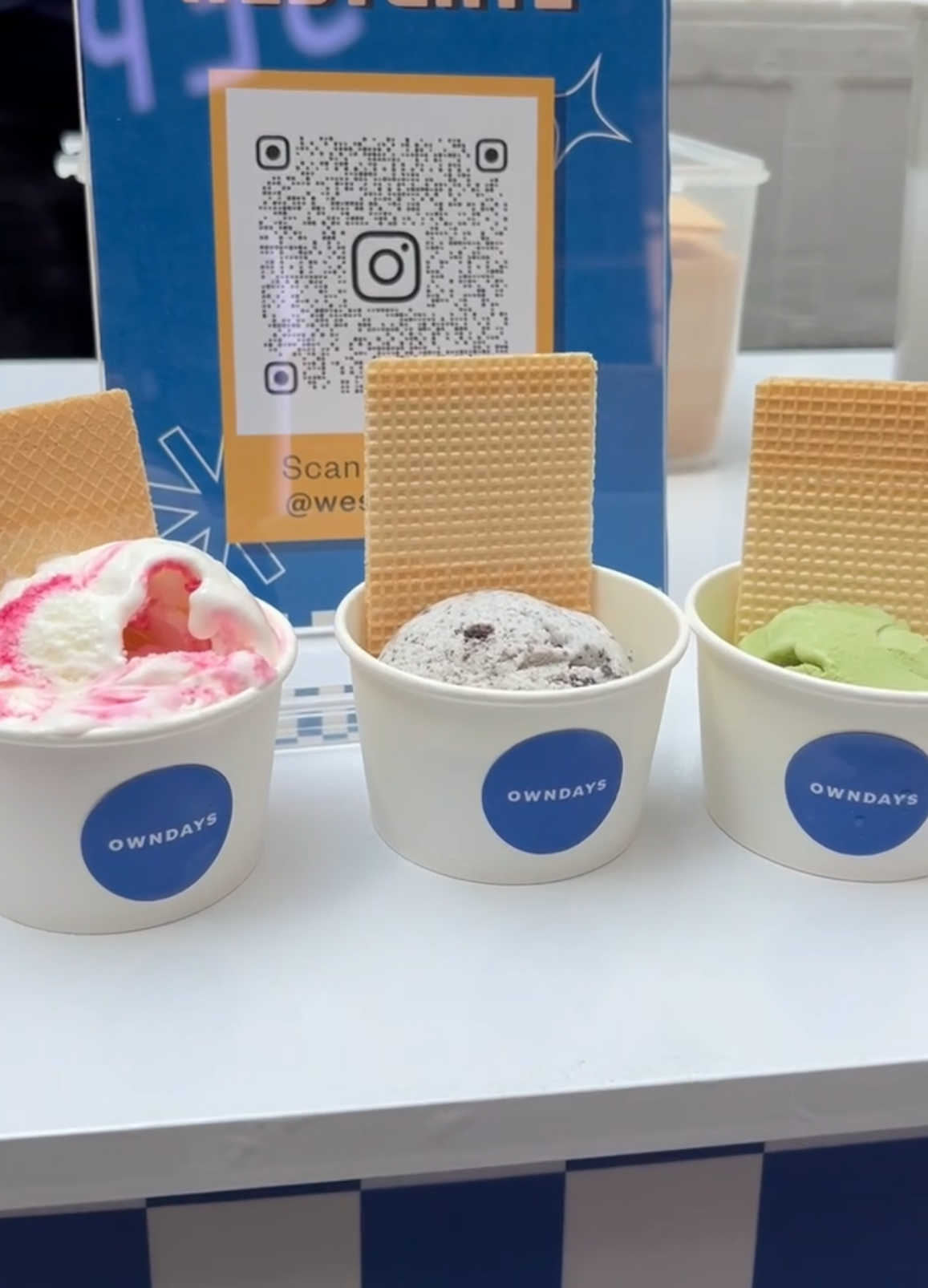 scooped ice cream live station ice cream cup variety of flavours custom cups stickers ice cream bar catering event singapore wedding corporate road shows live experience