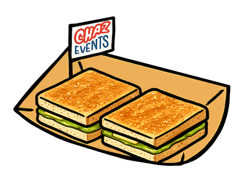 kaya toast live station singapore chaz events sandwich traditional local toast yakun fun toast kaya butter sugar peanut butter breakfast